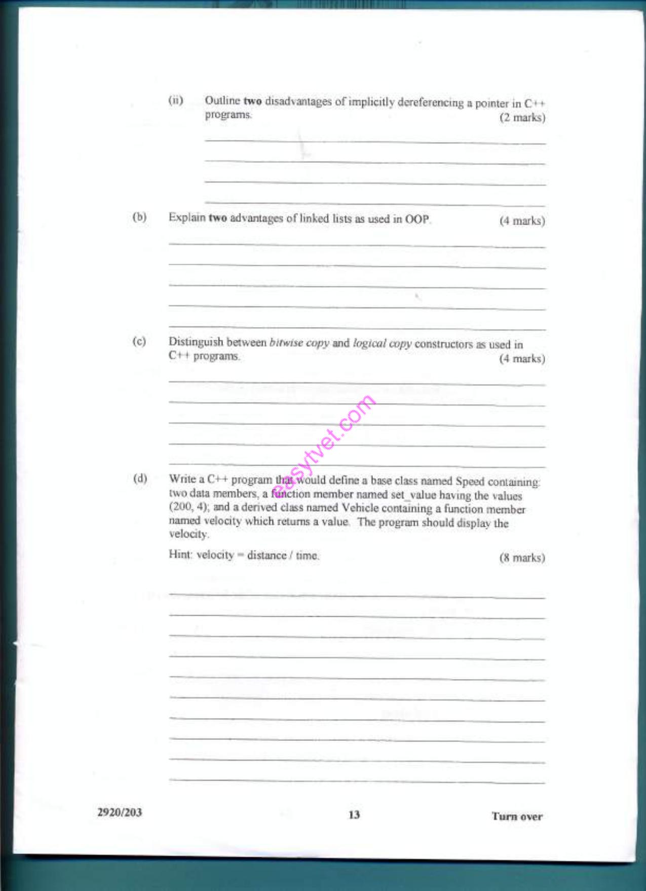 Object Oriented Programming (2012) — page 13 of 15