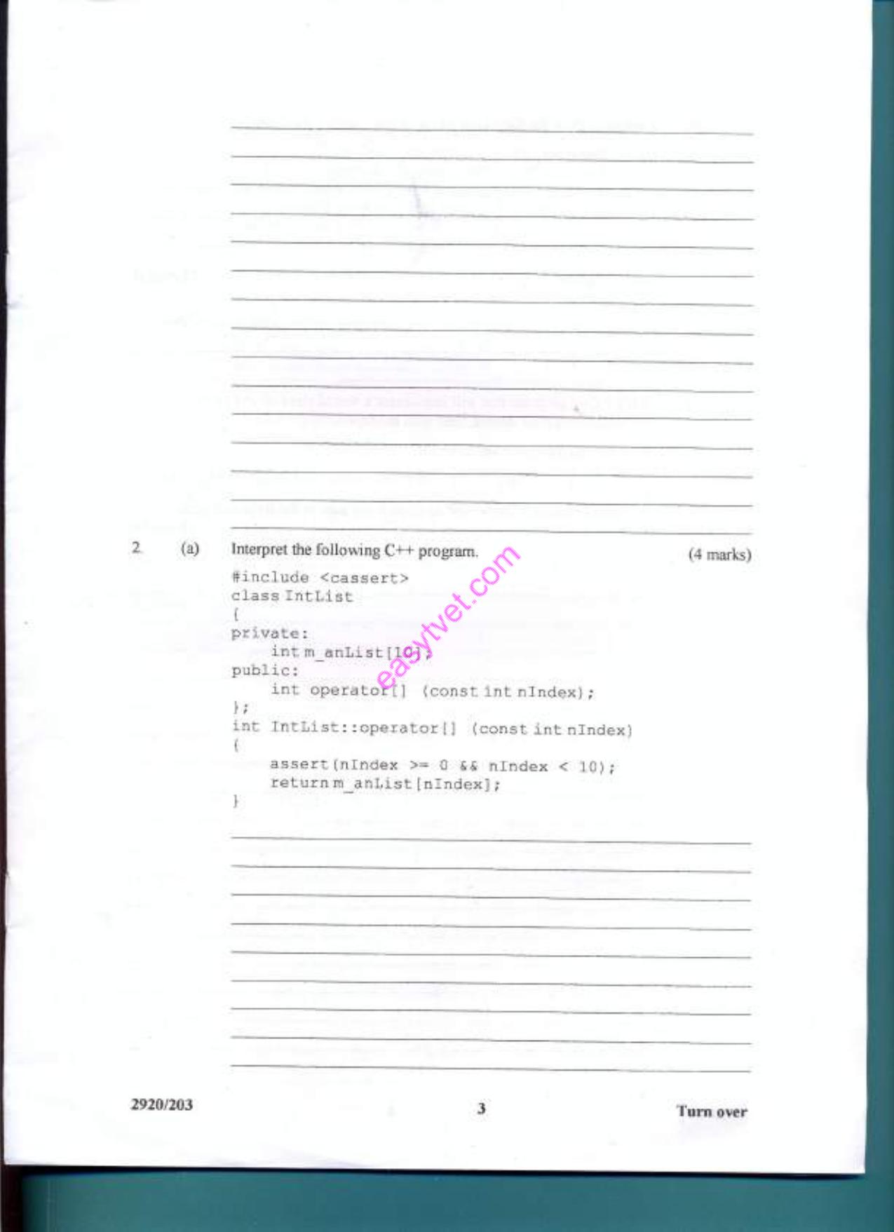 Object Oriented Programming (2012) — page 3 of 15