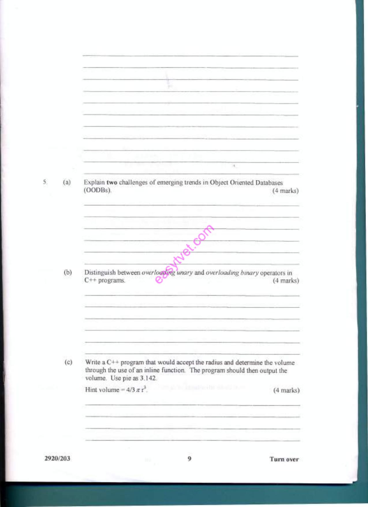 Object Oriented Programming (2012) — page 9 of 15
