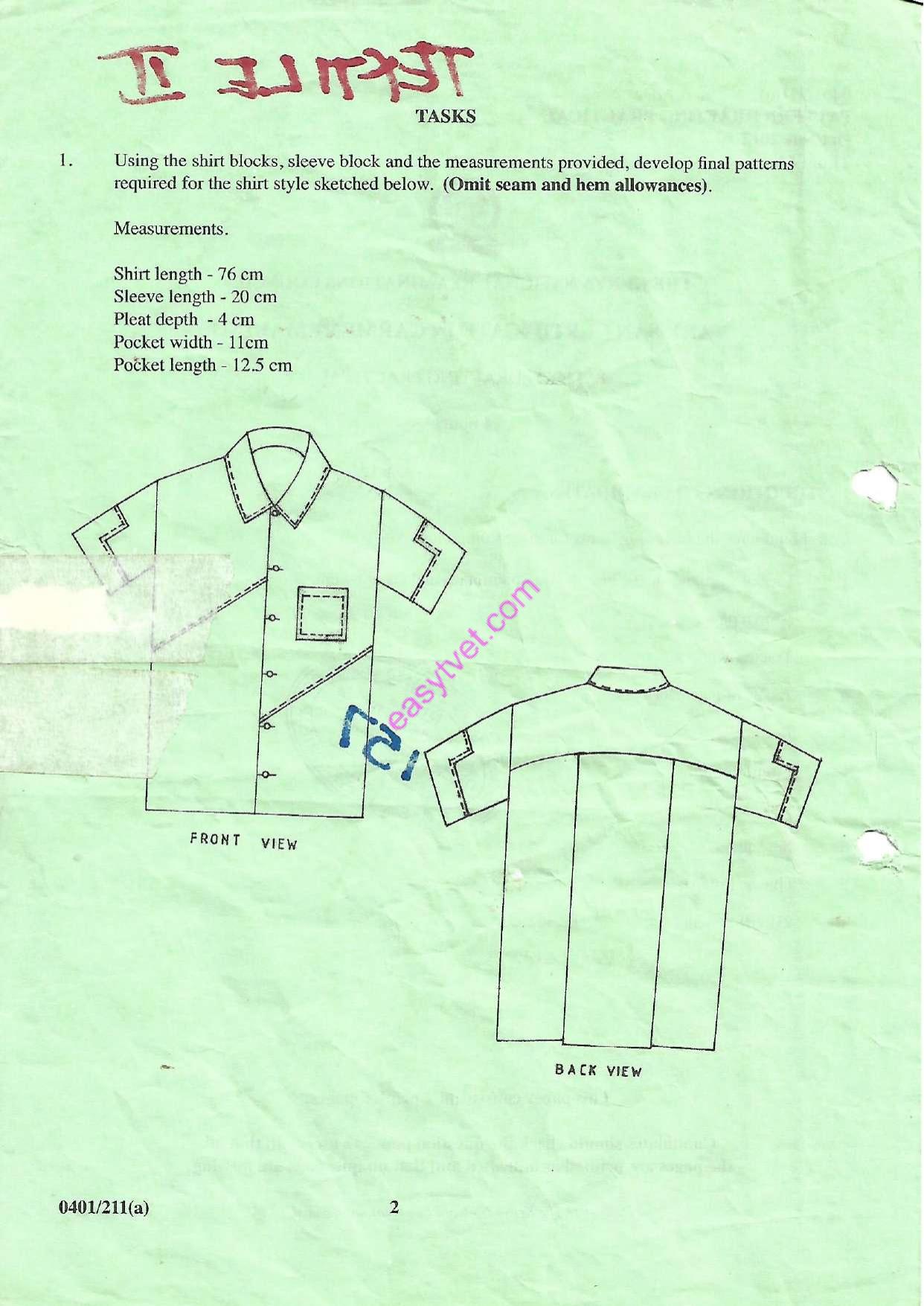 Pattern Drafting Practical (2012) — page 2 of 2
