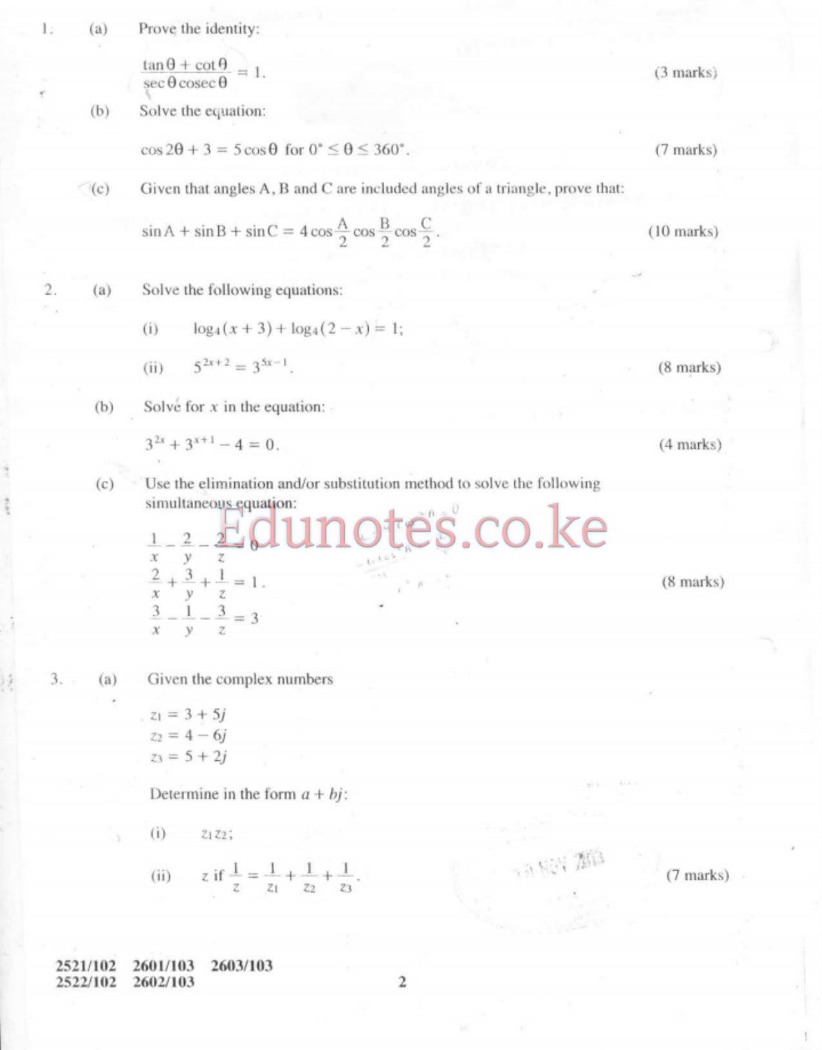 Engineering Mathematics (2013) — page 2 of 4