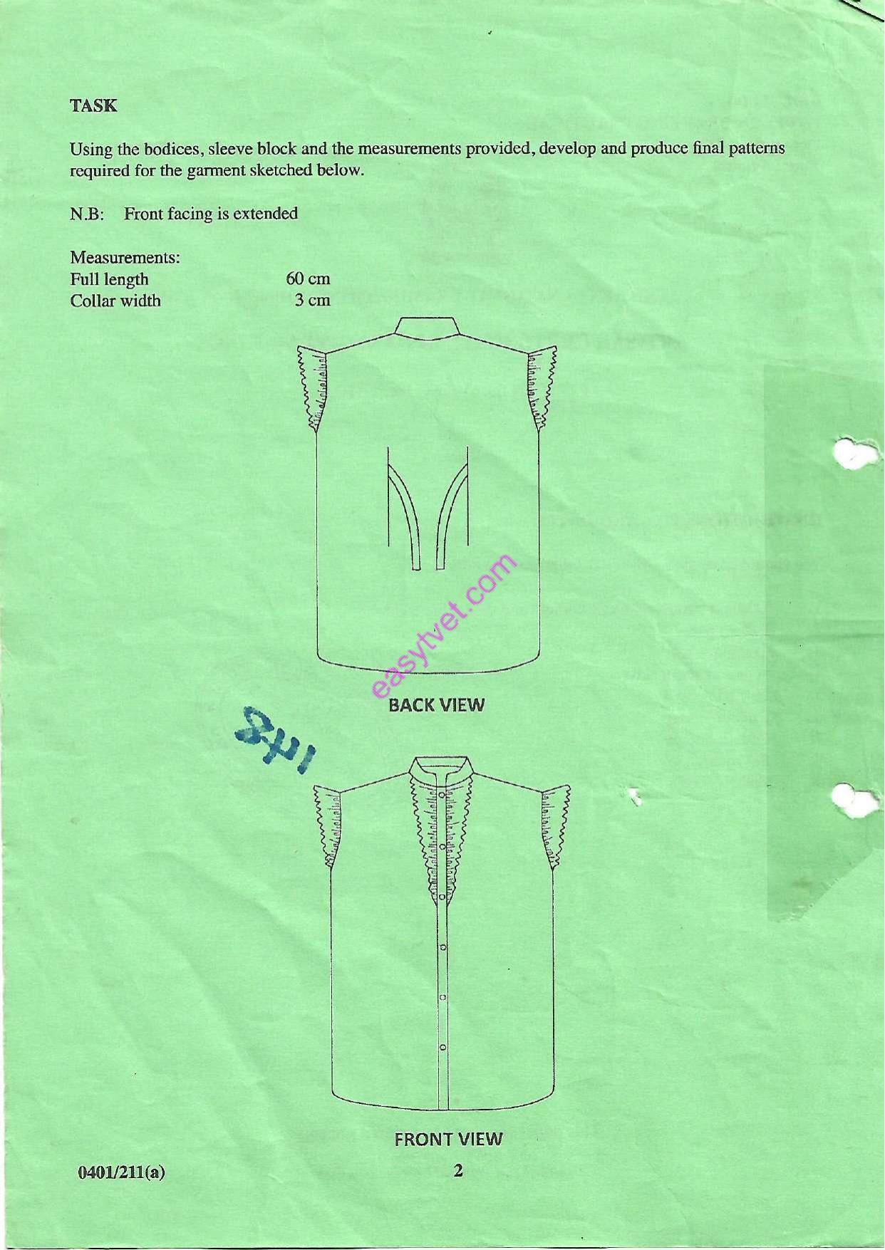 Pattern Drafting Practical (2013) — page 2 of 2