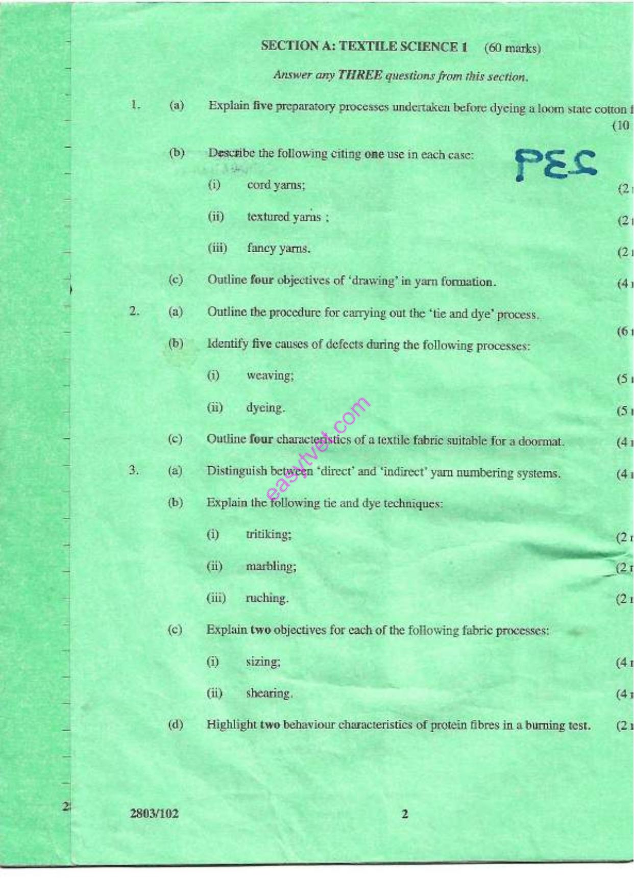 Textile Science 1 and Clothing Construction Theory — page 2 of 4