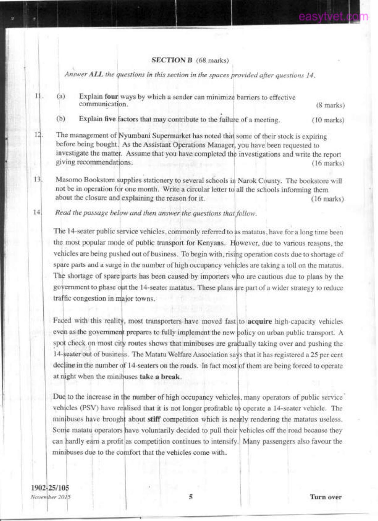 Craft Certificate in Information Communication Technology (2015) — page 5 of 6
