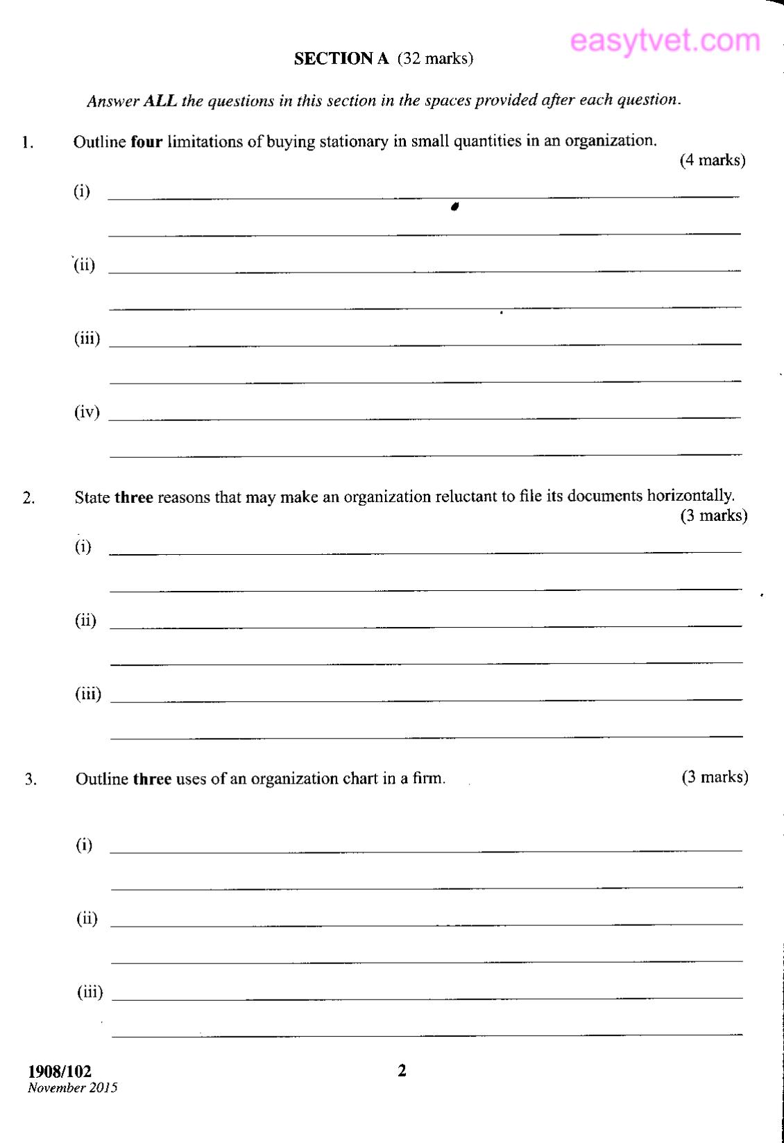 Office Administration and Management (2015) — page 2 of 8