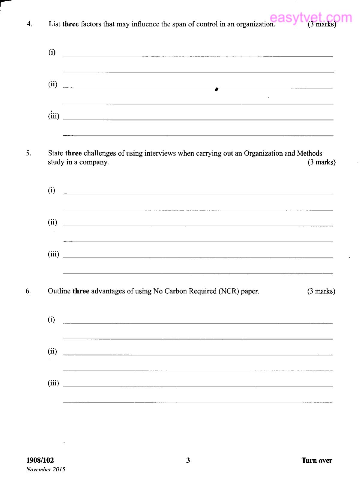 Office Administration and Management (2015) — page 3 of 8