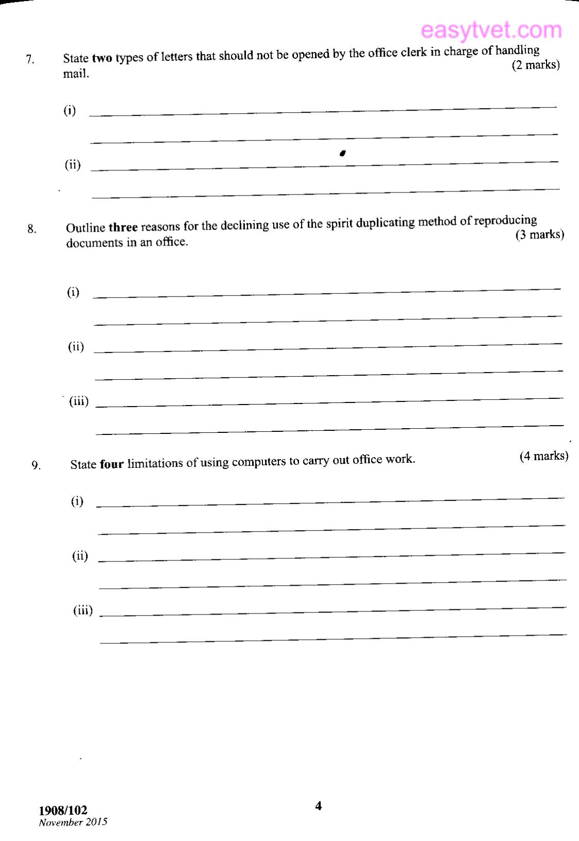 Office Administration and Management (2015) — page 6 of 8