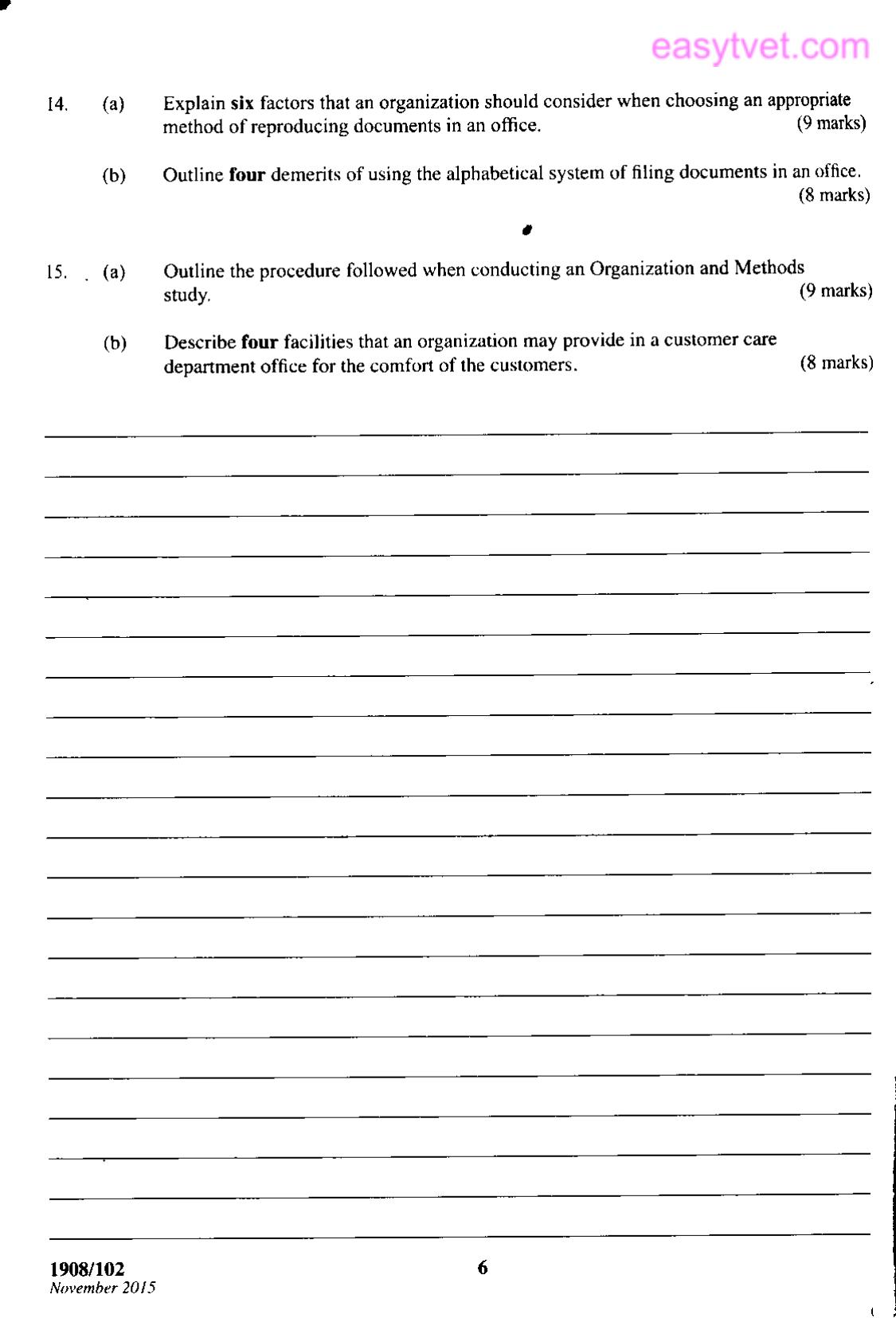 Office Administration and Management (2015) — page 8 of 8