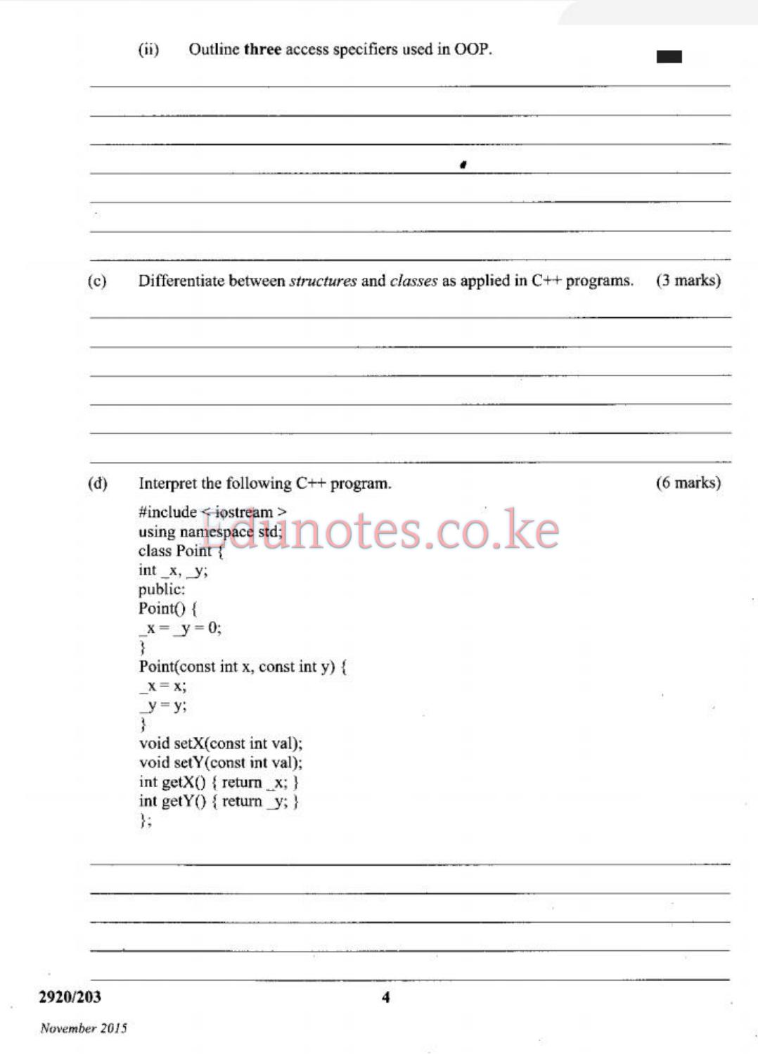 Object Oriented Programming (2015) — page 3 of 14