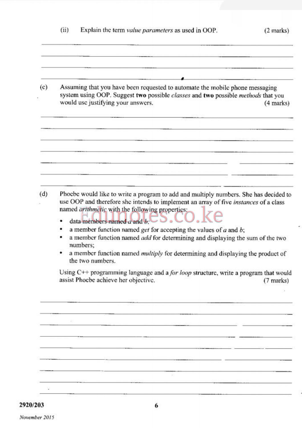 Object Oriented Programming (2015) — page 5 of 14