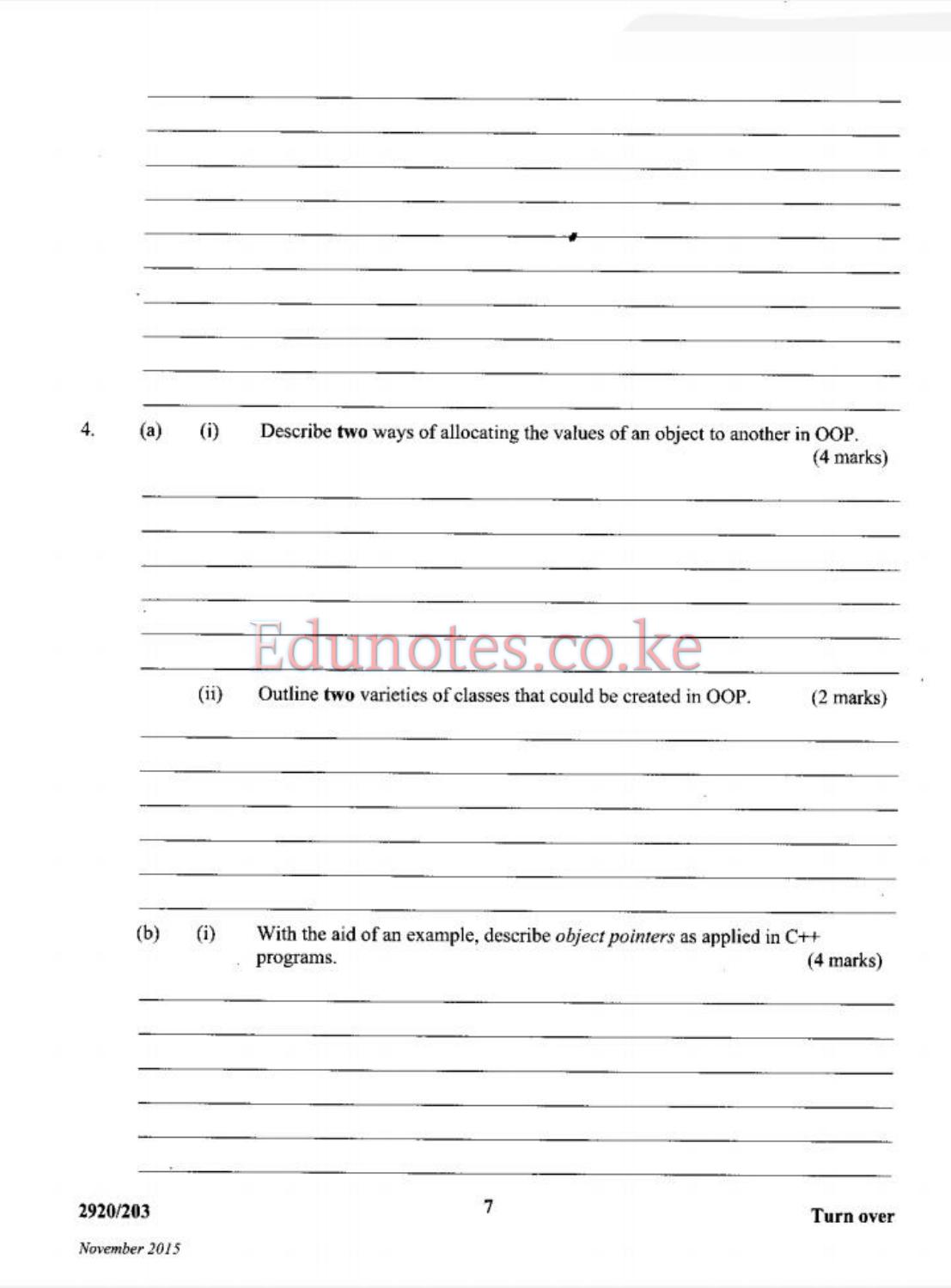 Object Oriented Programming (2015) — page 6 of 14