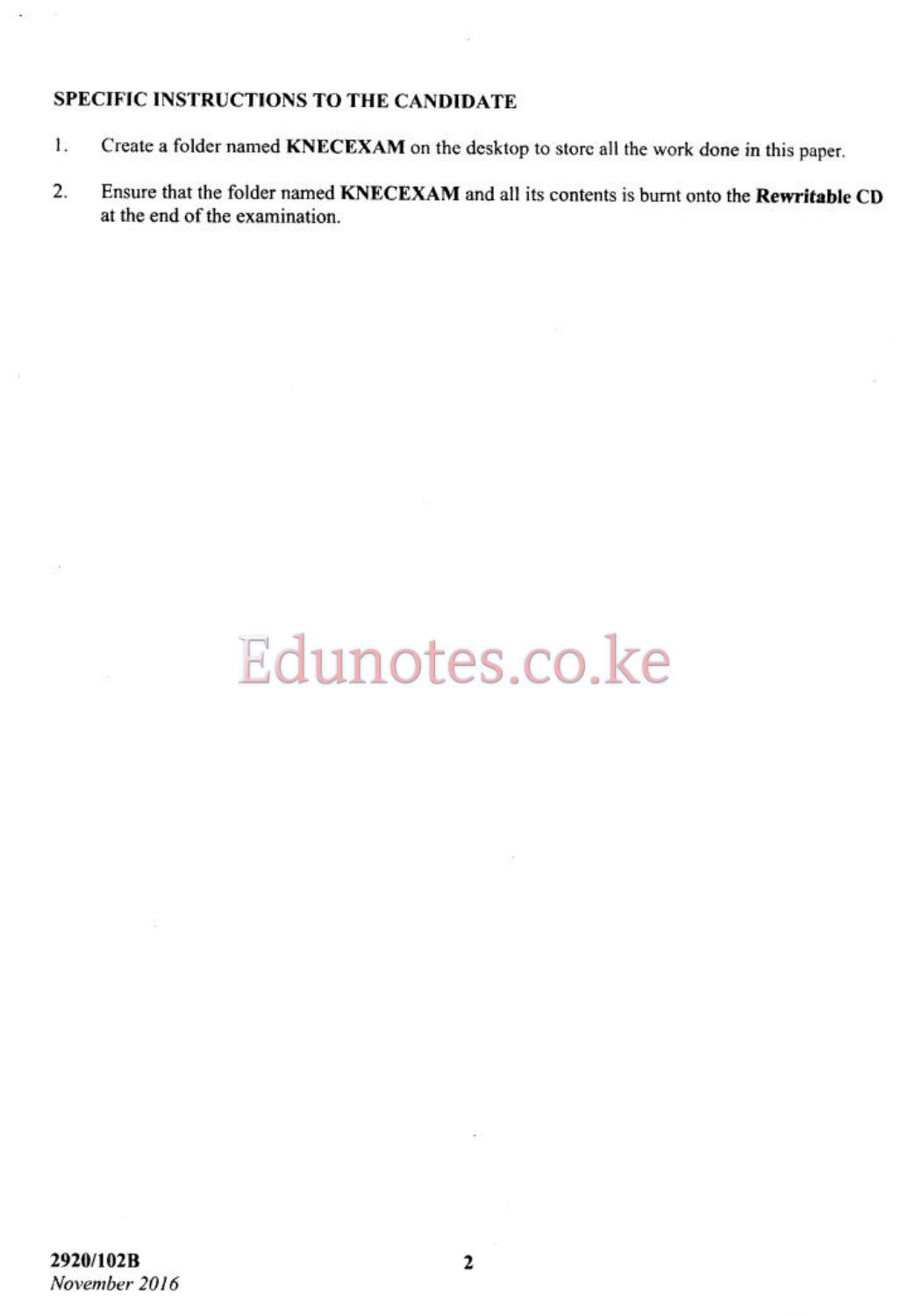Computer Applications I (practical (2016) — page 2 of 9