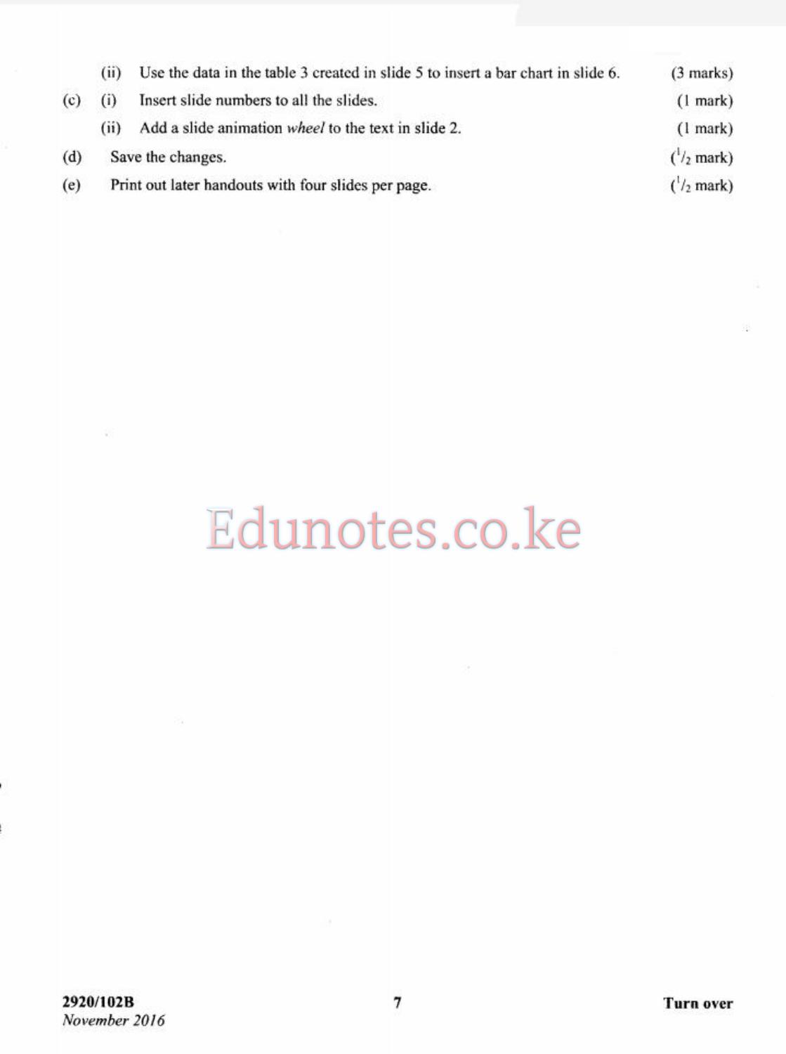 Computer Applications I (practical (2016) — page 7 of 9