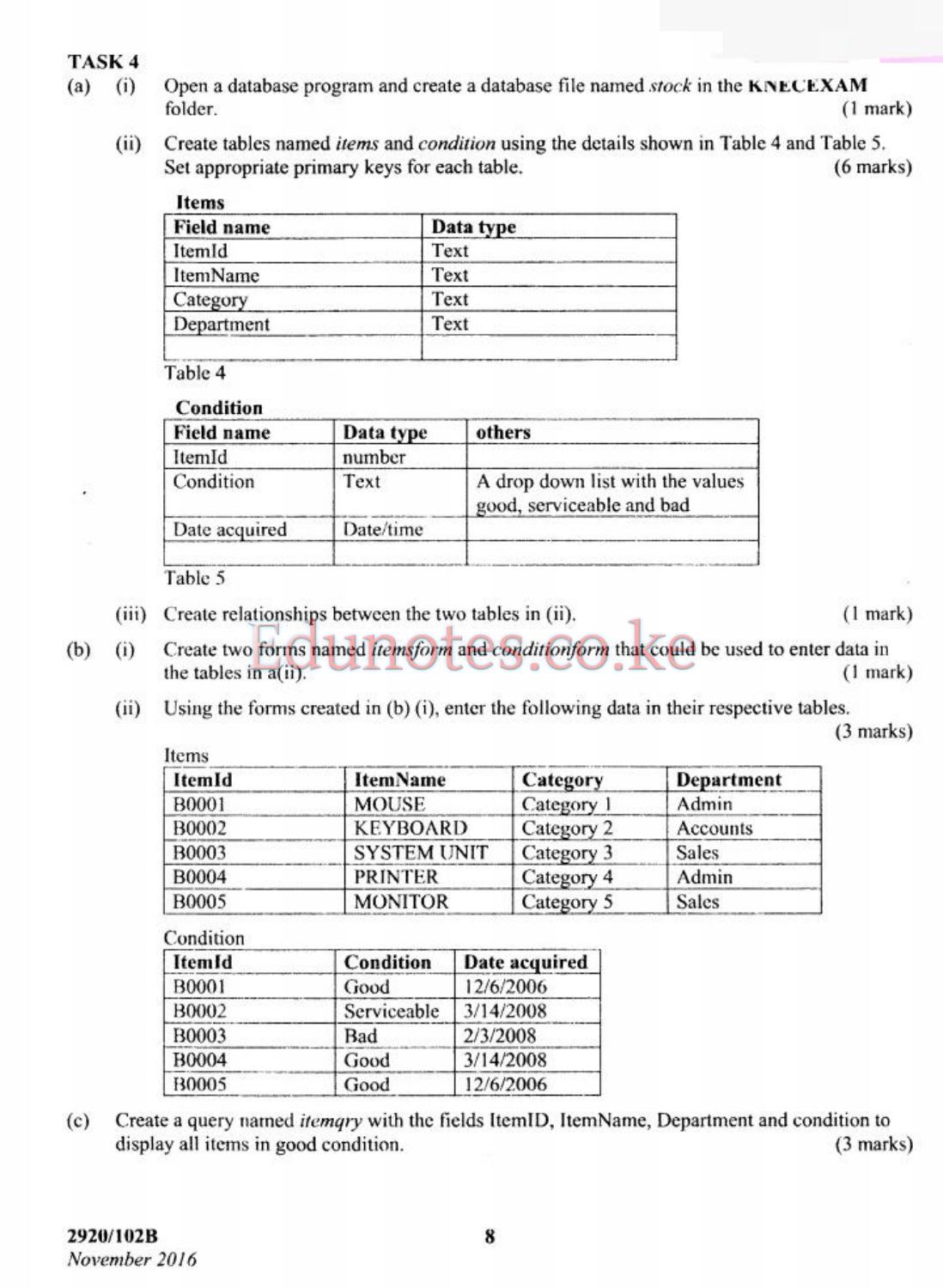 Computer Applications I (practical (2016) — page 8 of 9