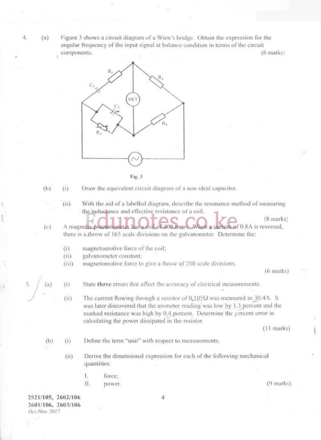 Electrical Measurements and Analogue Electronics 1 (2017) — page 4 of 7