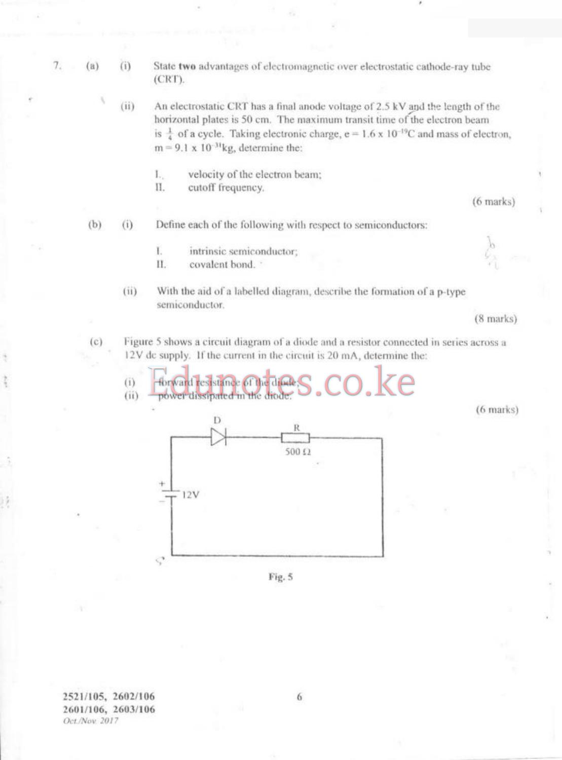 Electrical Measurements and Analogue Electronics 1 (2017) — page 6 of 7