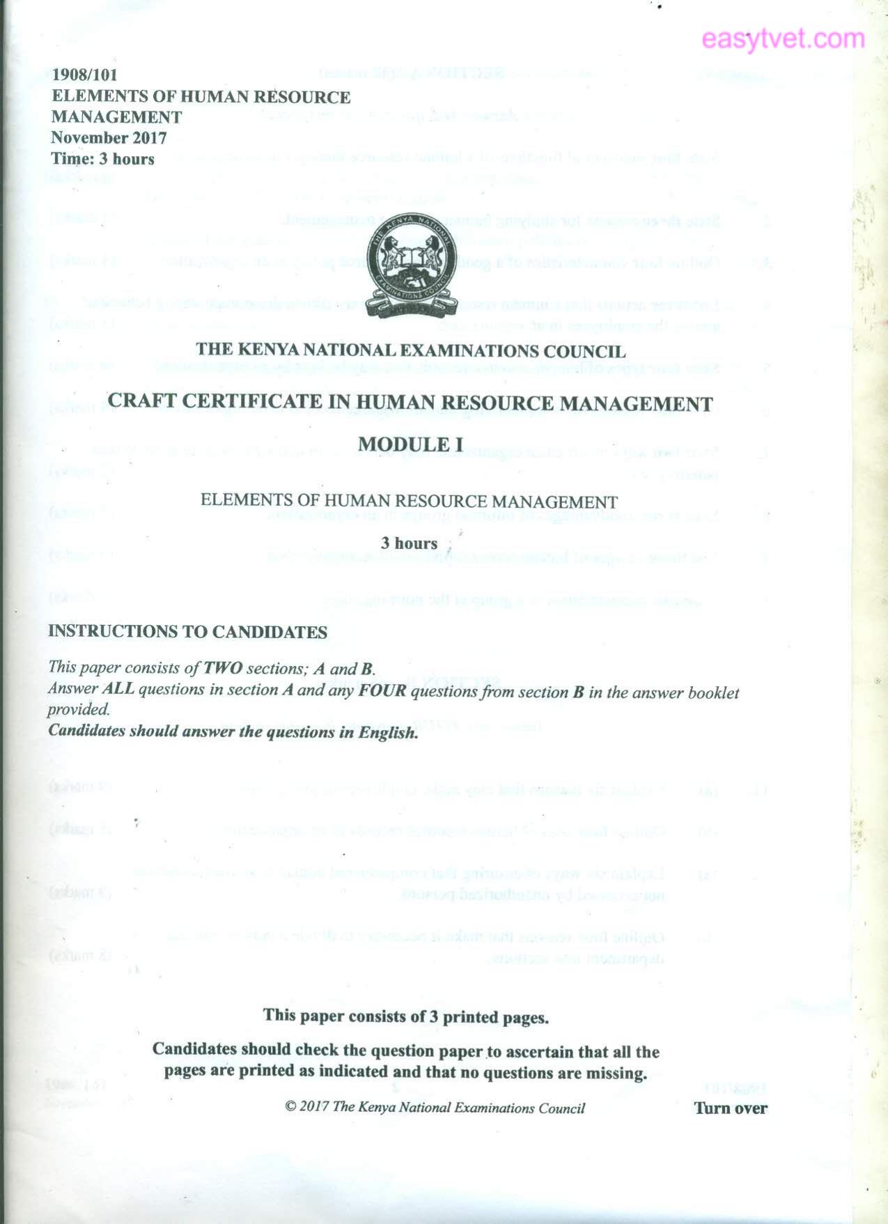 Elements of Human Resource Management (2017) — page 1 of 3