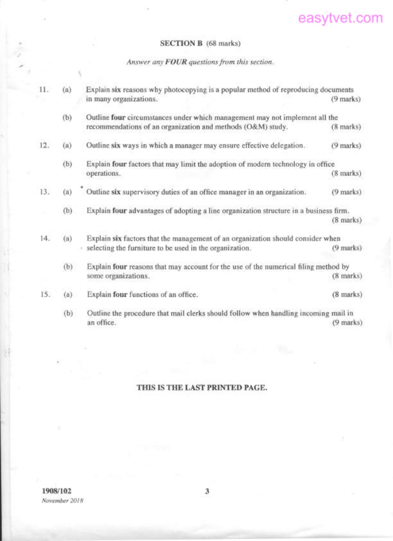 Office Administration and Management (2018) — page 3 of 3