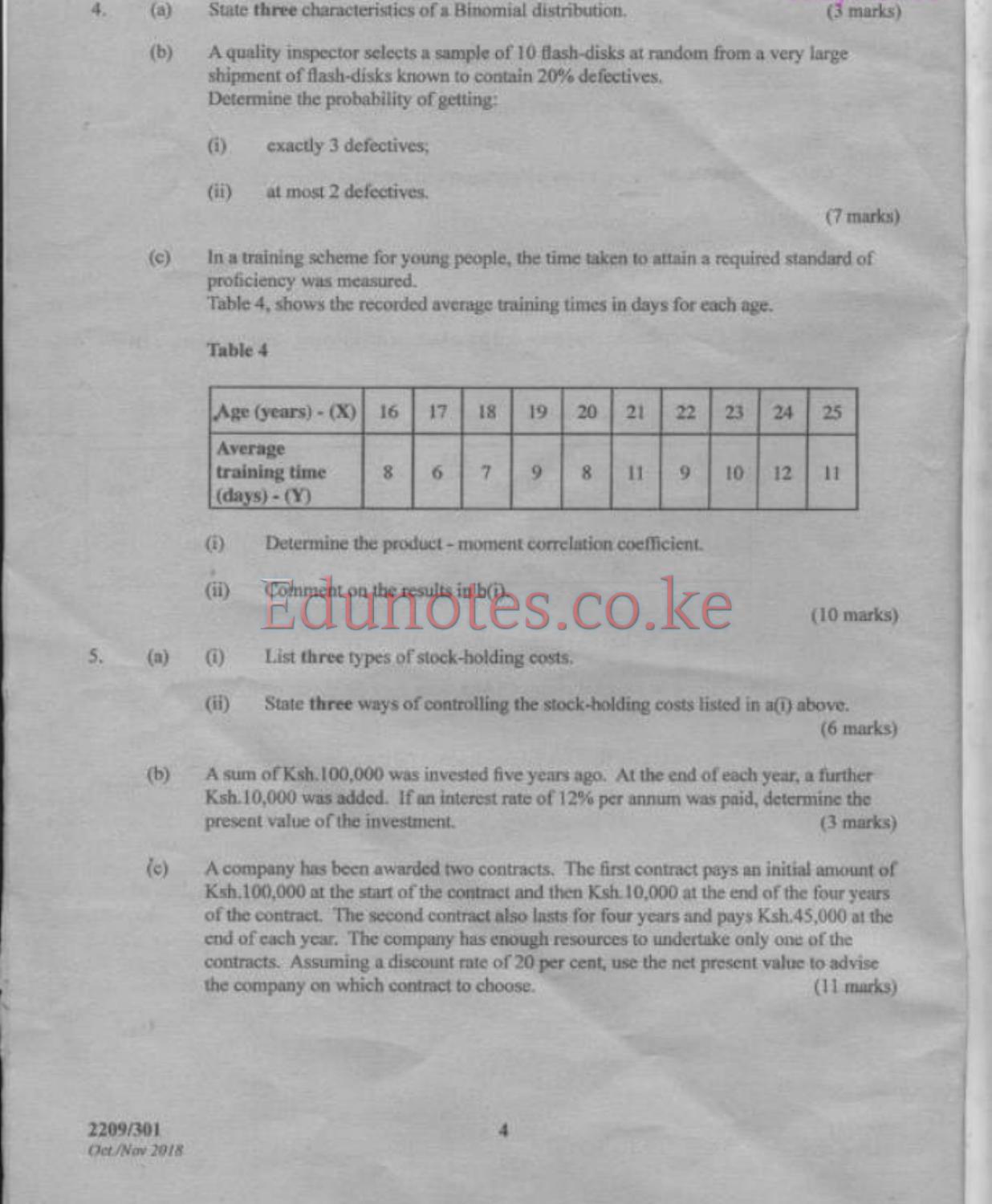 Quantitative Methods (2018) — page 4 of 9