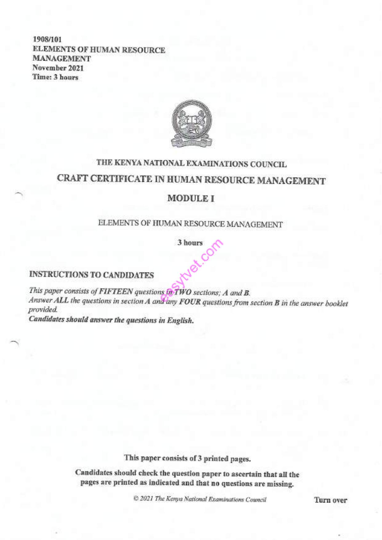 Elements of Human Resource Management (2021) — page 1 of 3