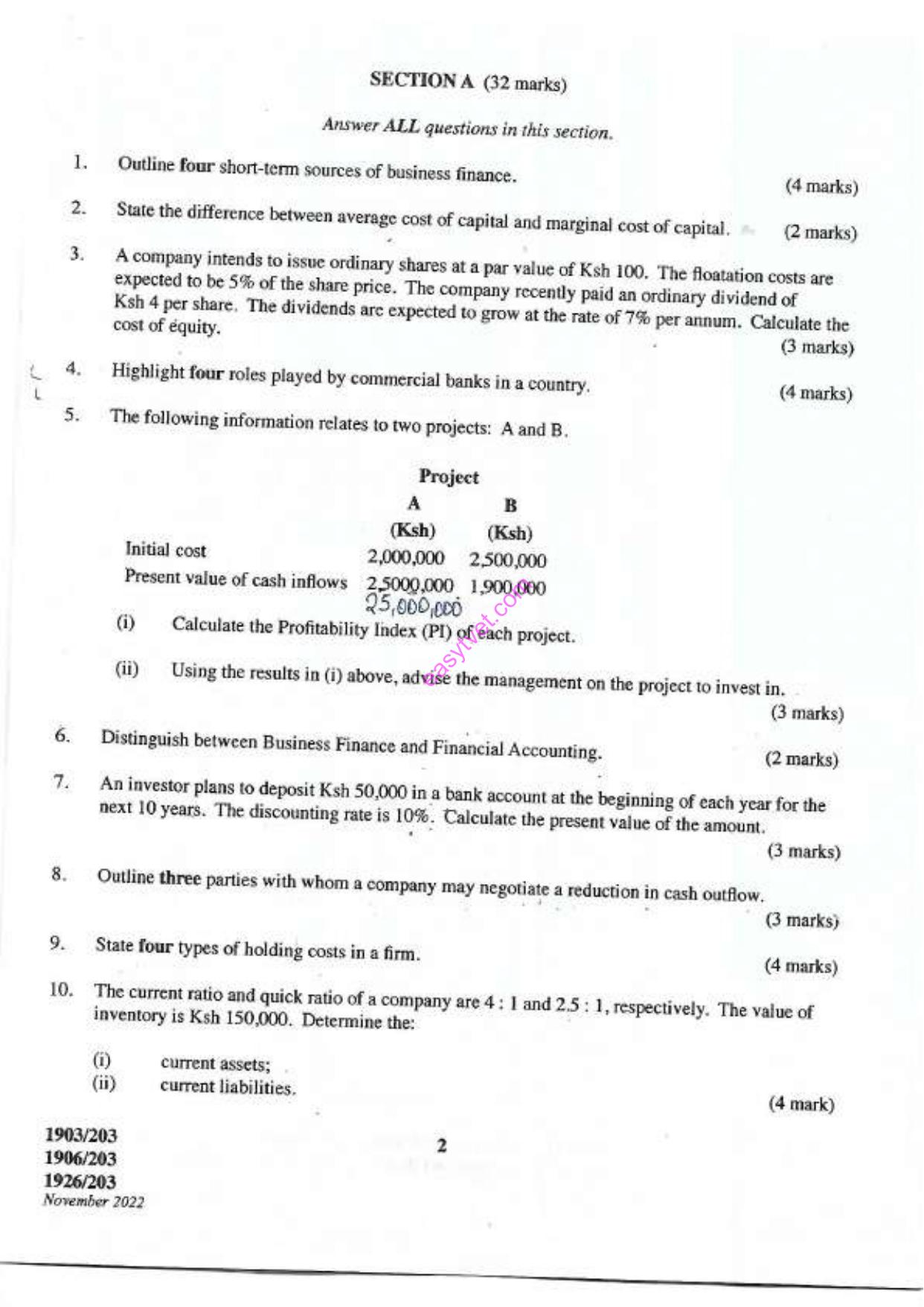 Business Finance (2022) — page 2 of 5