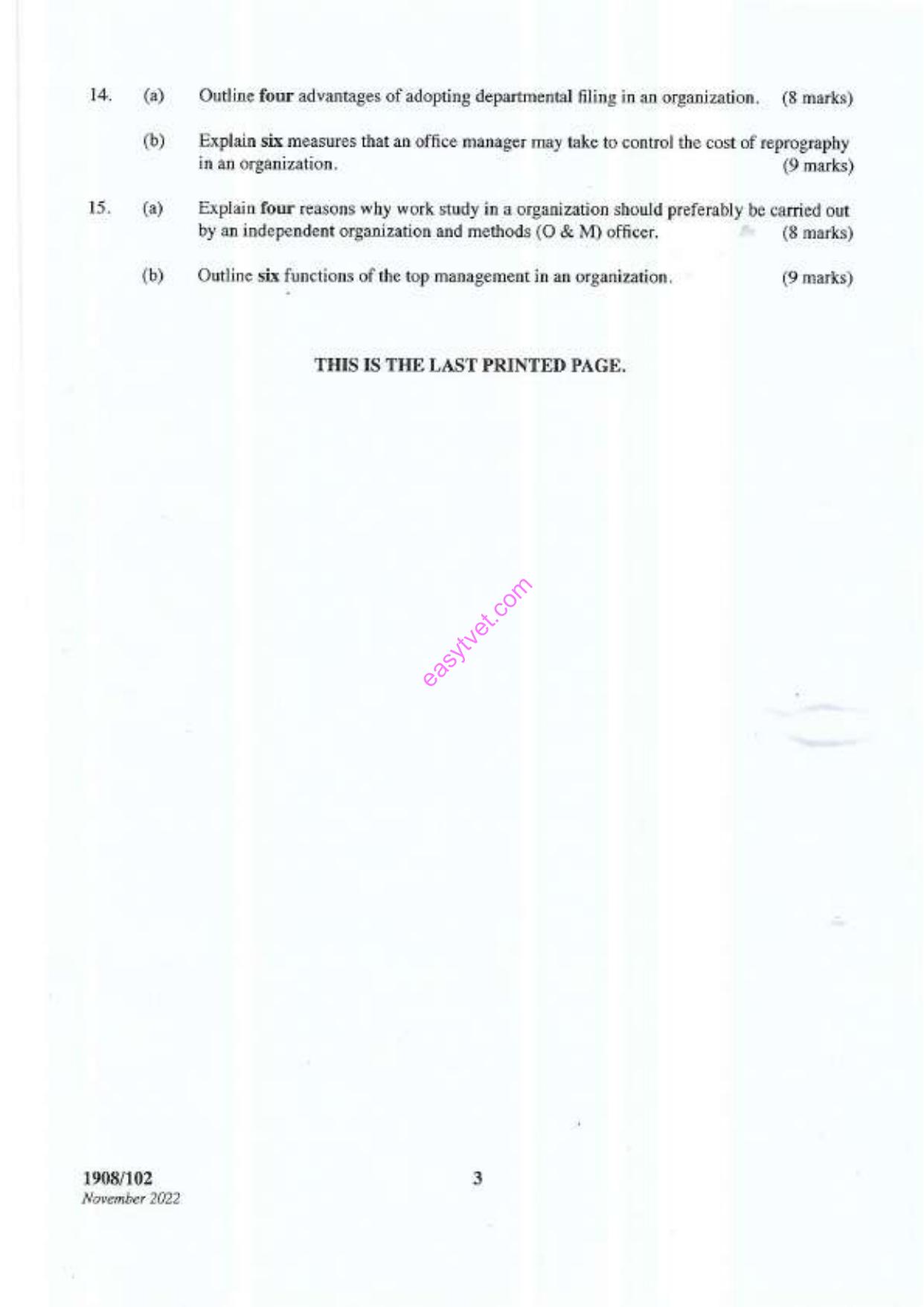 Office Administration and Management (2022) — page 3 of 3