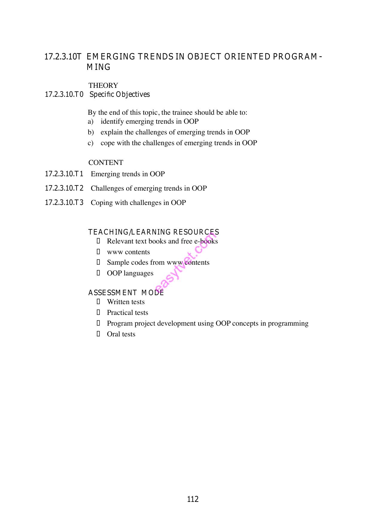 Object Oriented Programing — page 11 of 11