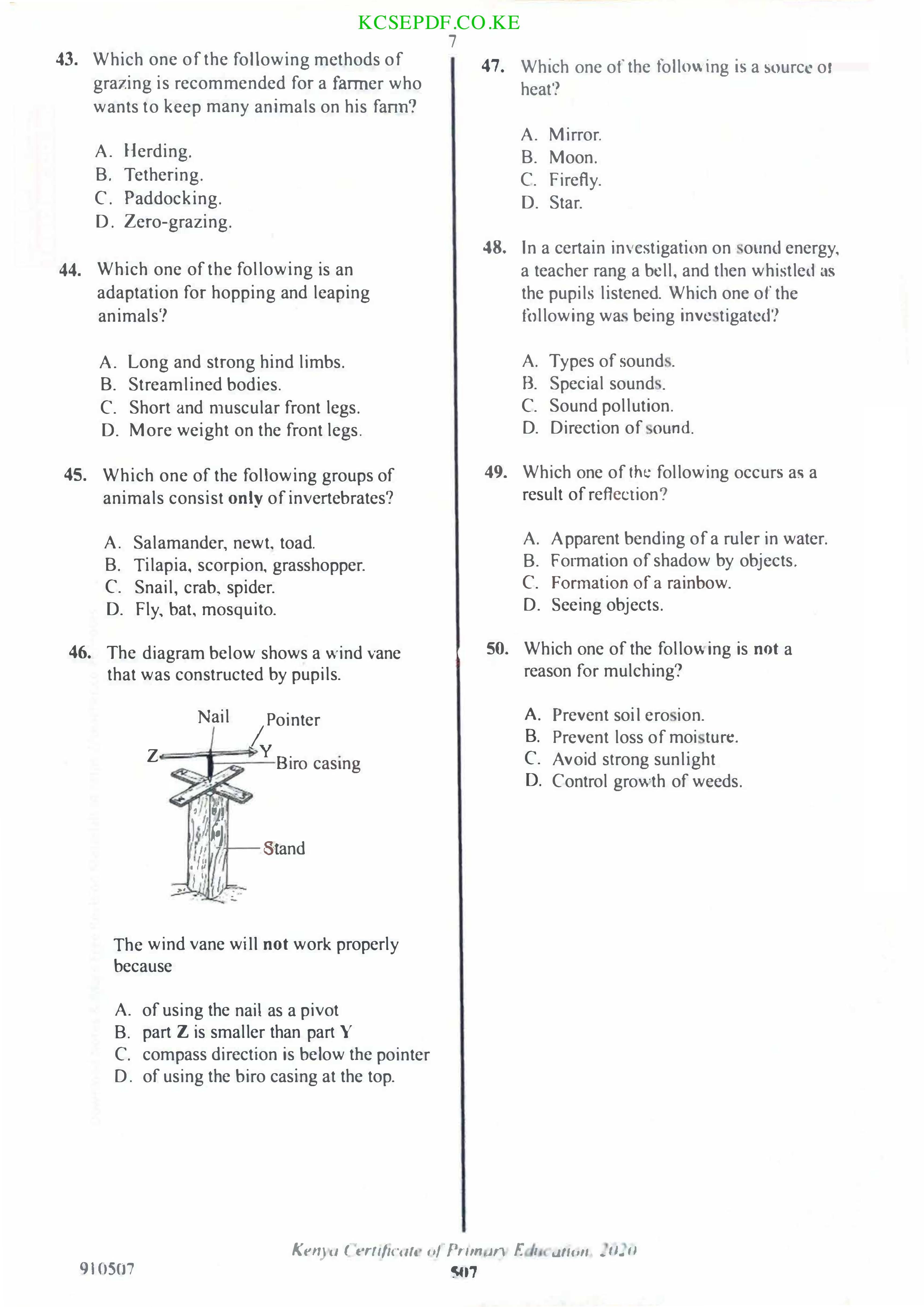 How to Use the Answer Sheet (2021) — page 7 of 7