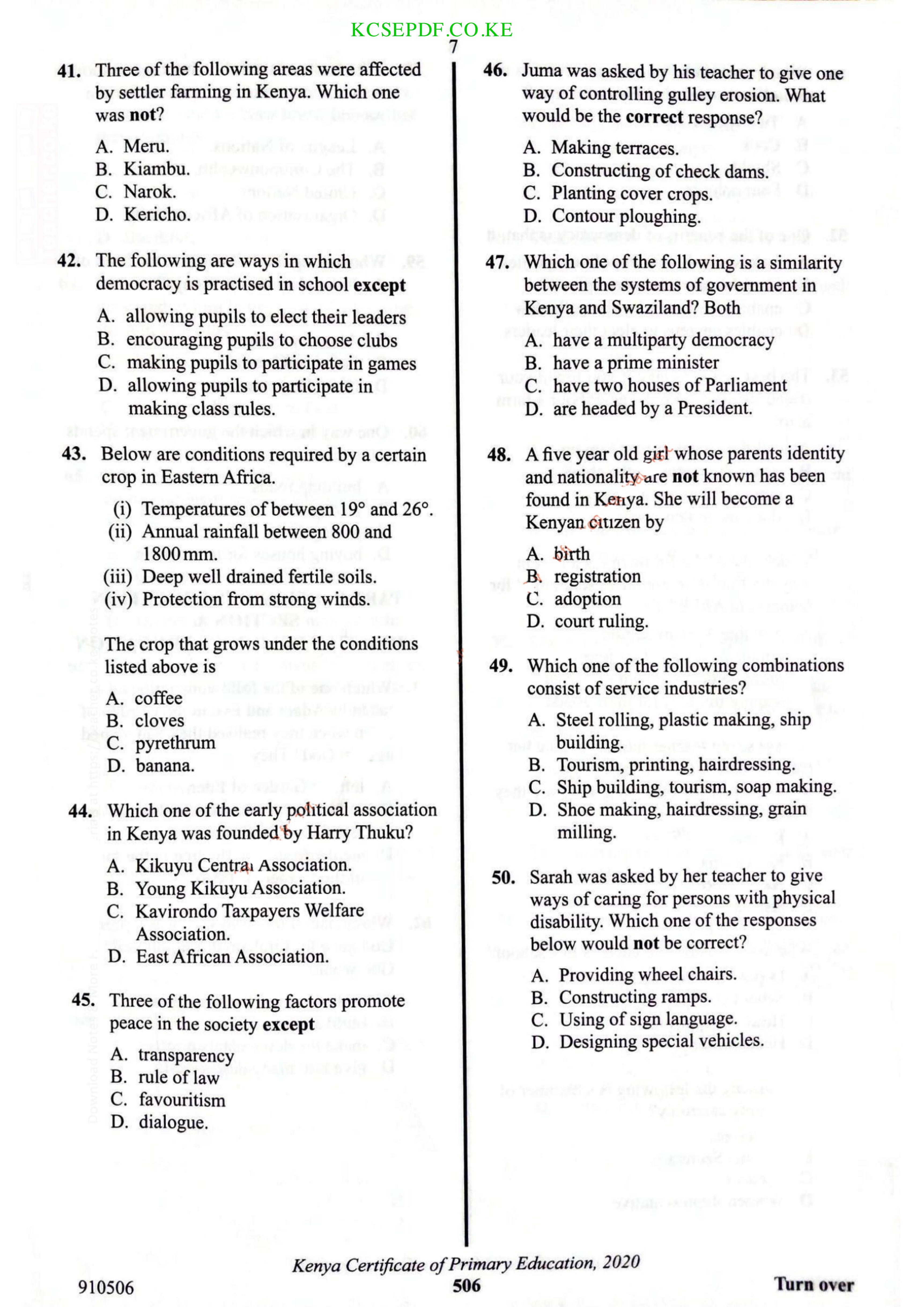 How to Use the Answer Sheet (2021) — page 7 of 11