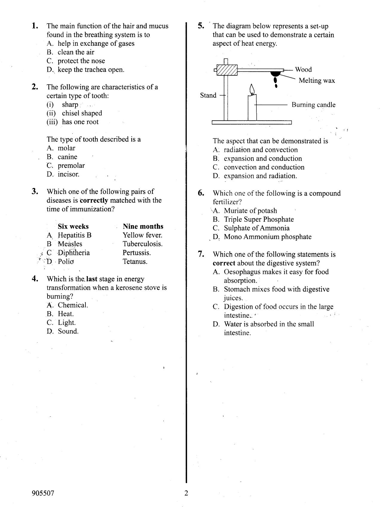 How to Use the Answer Sheet (2015) — page 2 of 7