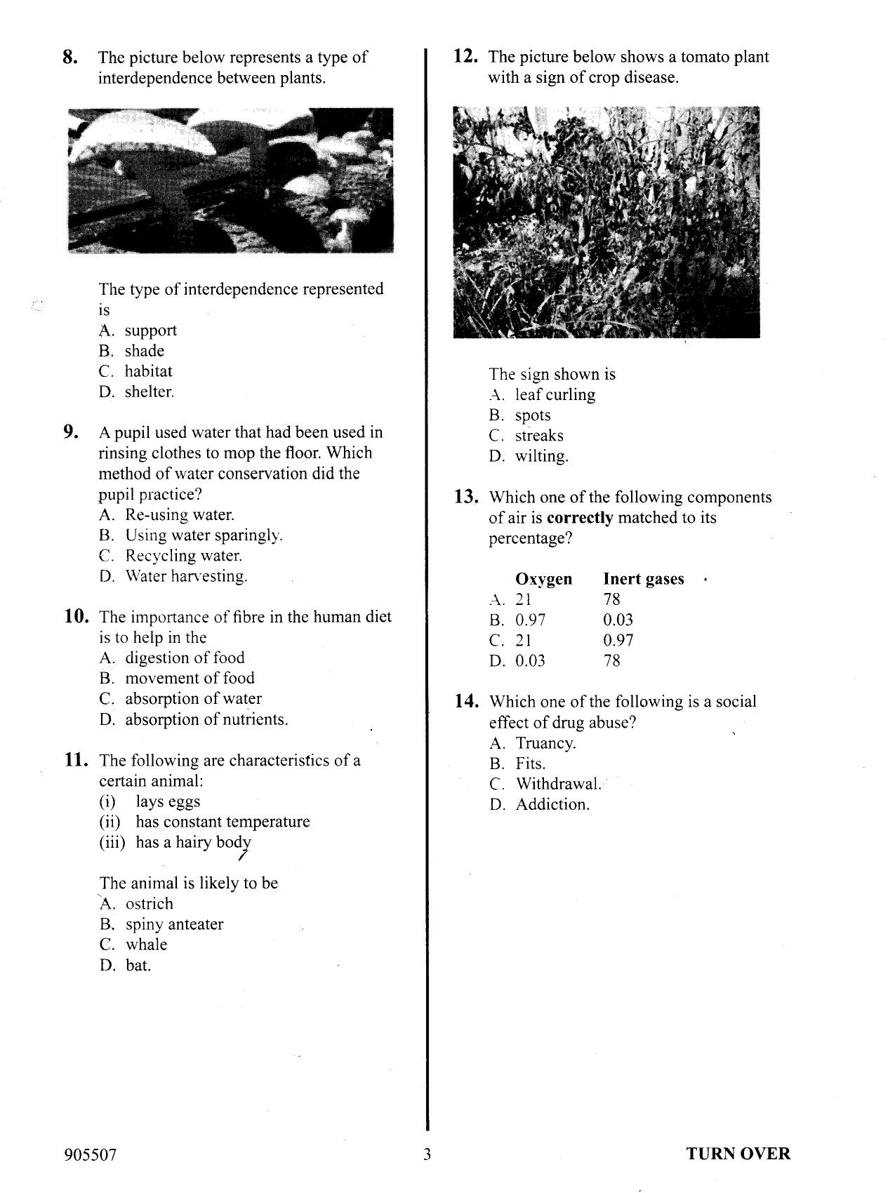 How to Use the Answer Sheet (2015) — page 3 of 7