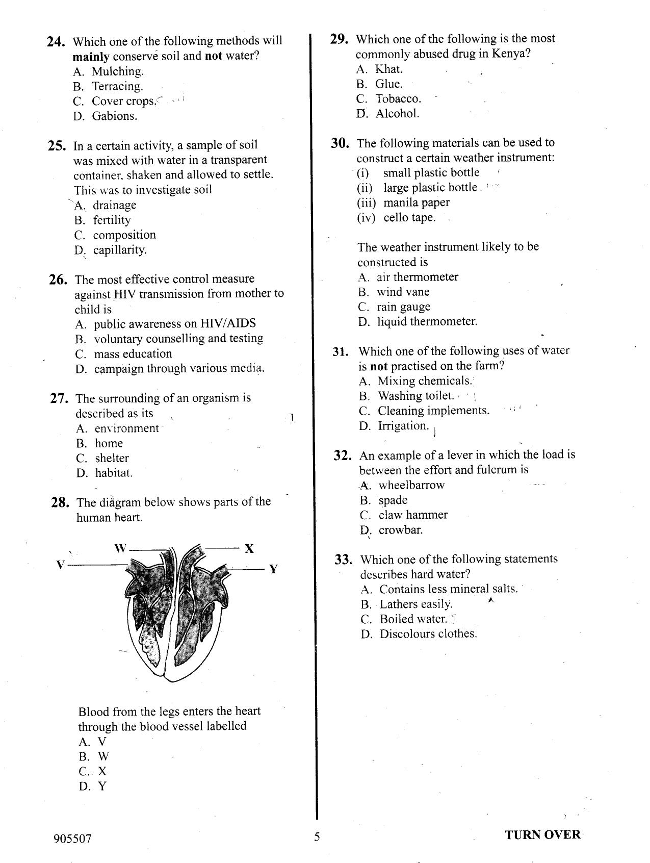 How to Use the Answer Sheet (2015) — page 5 of 7