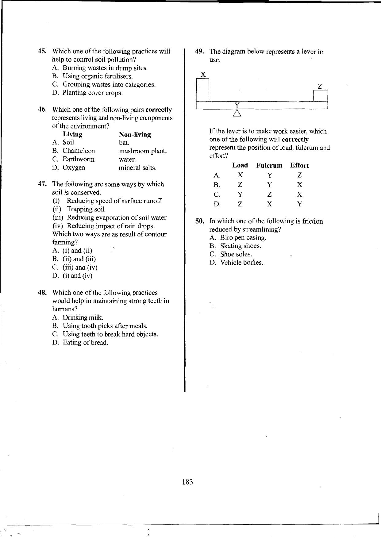 How to Use the Answer Sheet (2016) — page 7 of 7