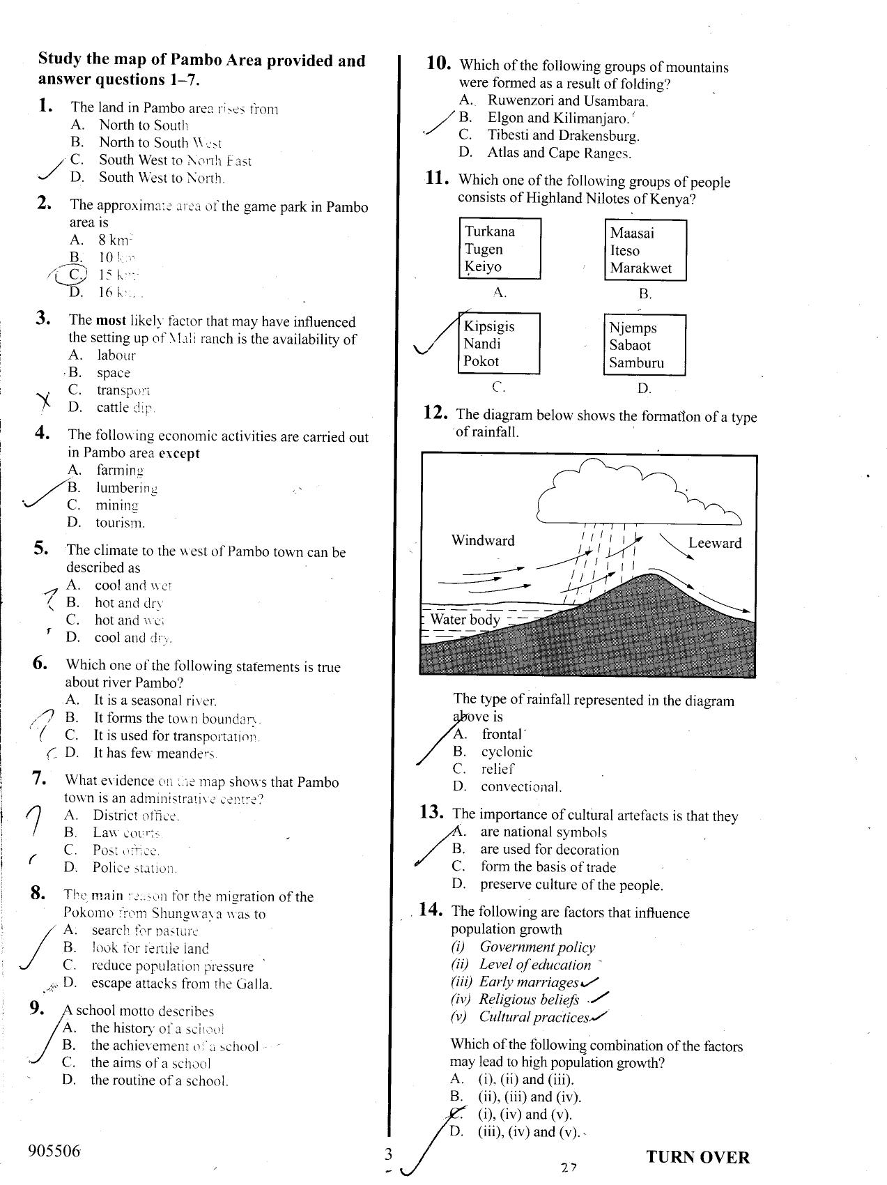 How to Use the Answer Sheet — page 3 of 12