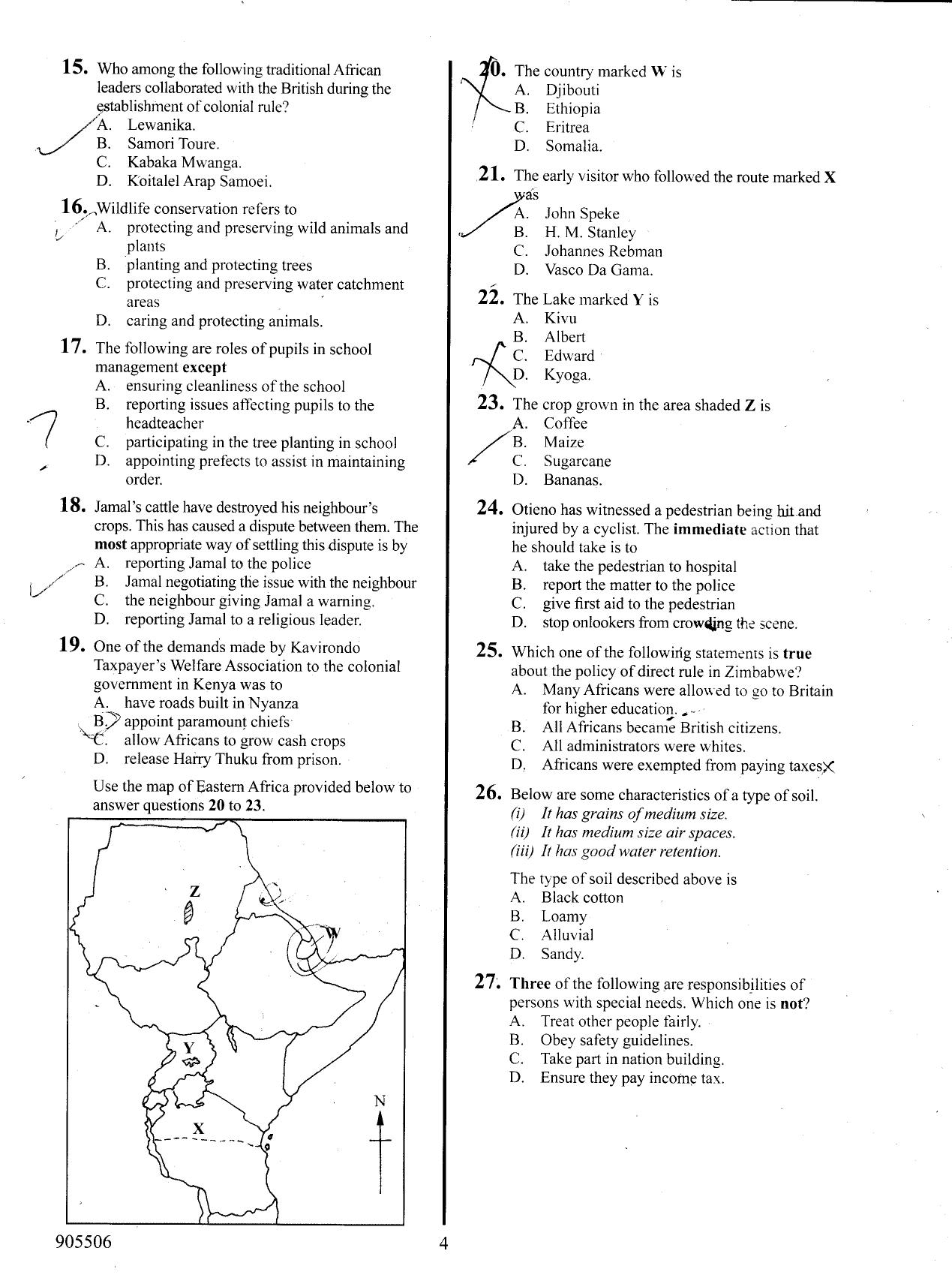 How to Use the Answer Sheet — page 4 of 12