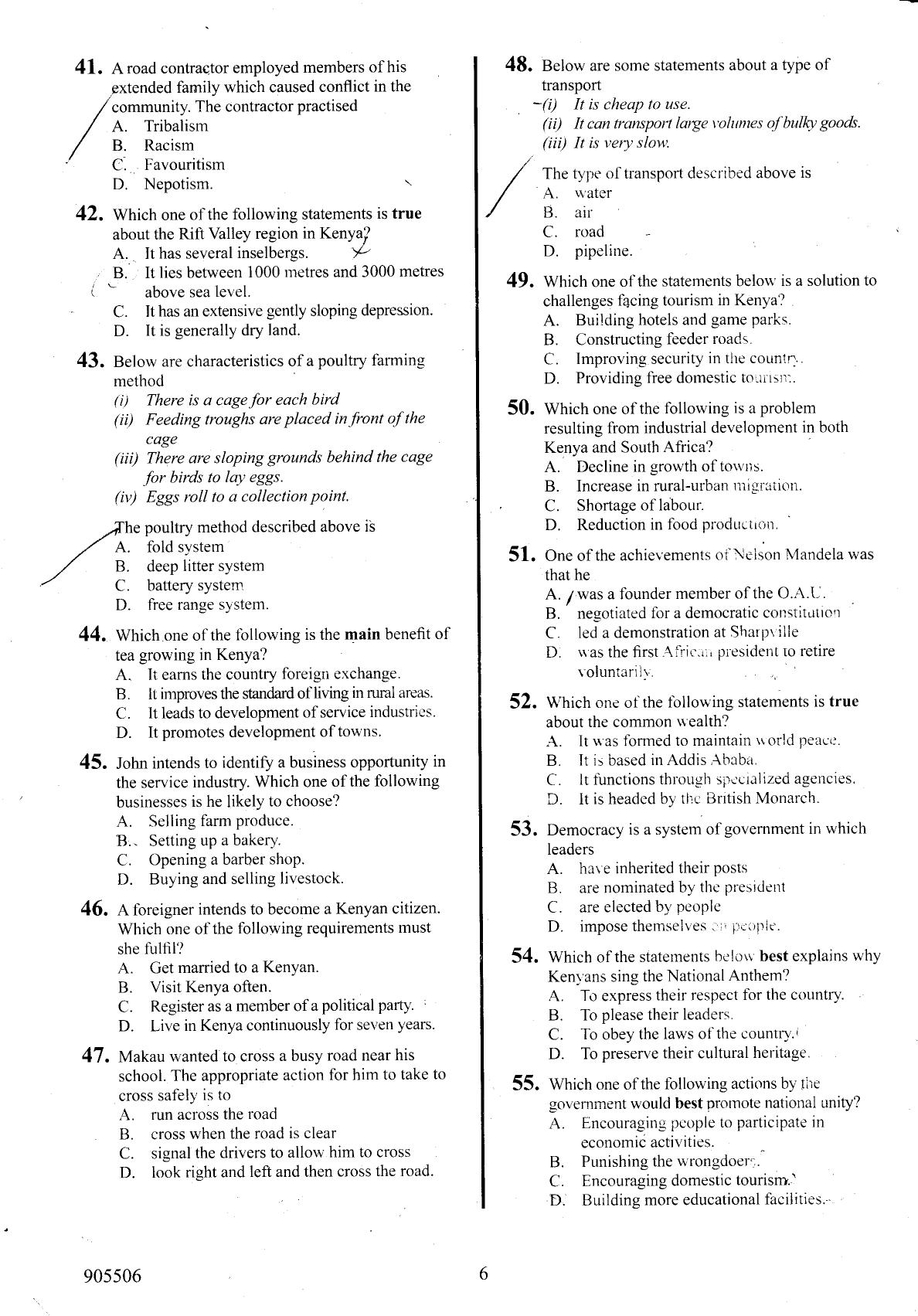 How to Use the Answer Sheet — page 6 of 12