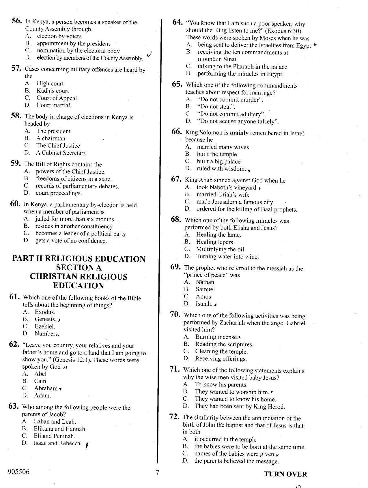 How to Use the Answer Sheet — page 7 of 12