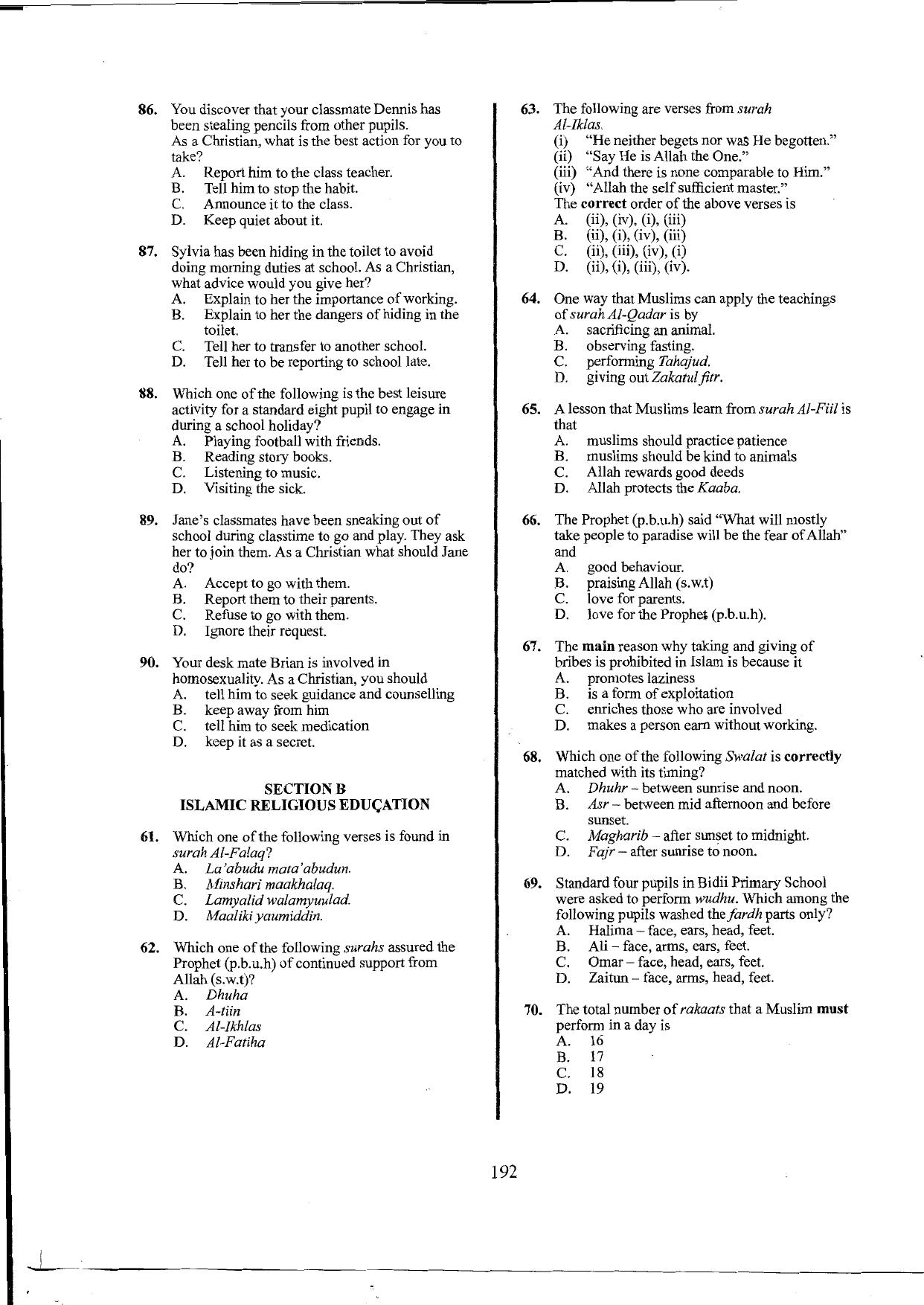 10.11 Social Studies and Religious Education (2016) — page 9 of 12