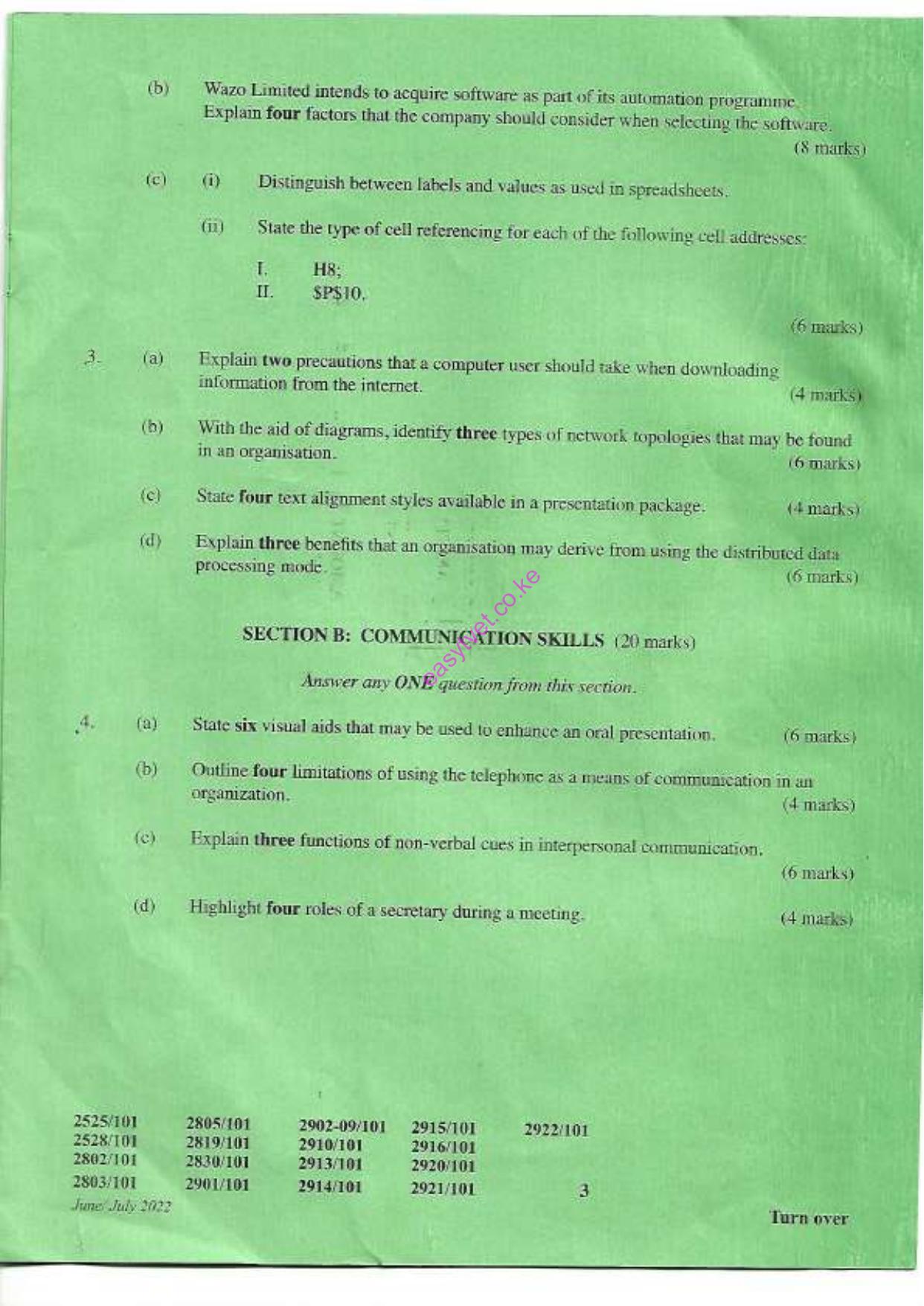 Ict, Communication Skilts and Entrepreneurship (2022) — page 3 of 5