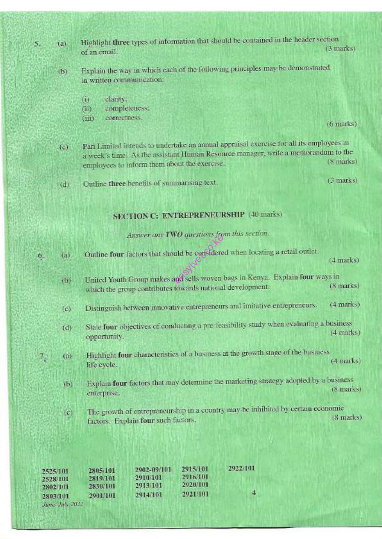 Ict, Communication Skilts and Entrepreneurship (2022) — page 4 of 5