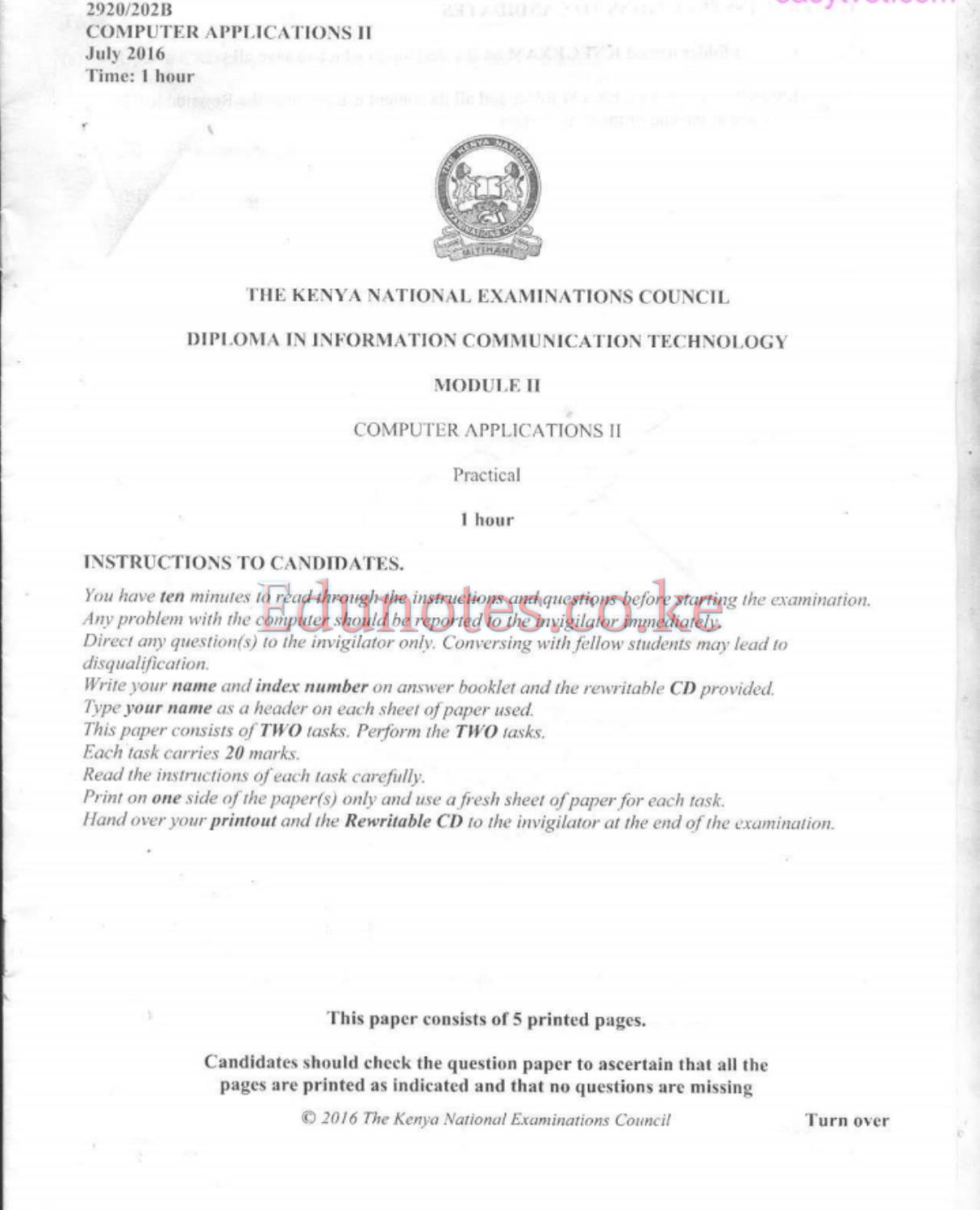 Computer Applications 1 (2016) — page 1 of 5