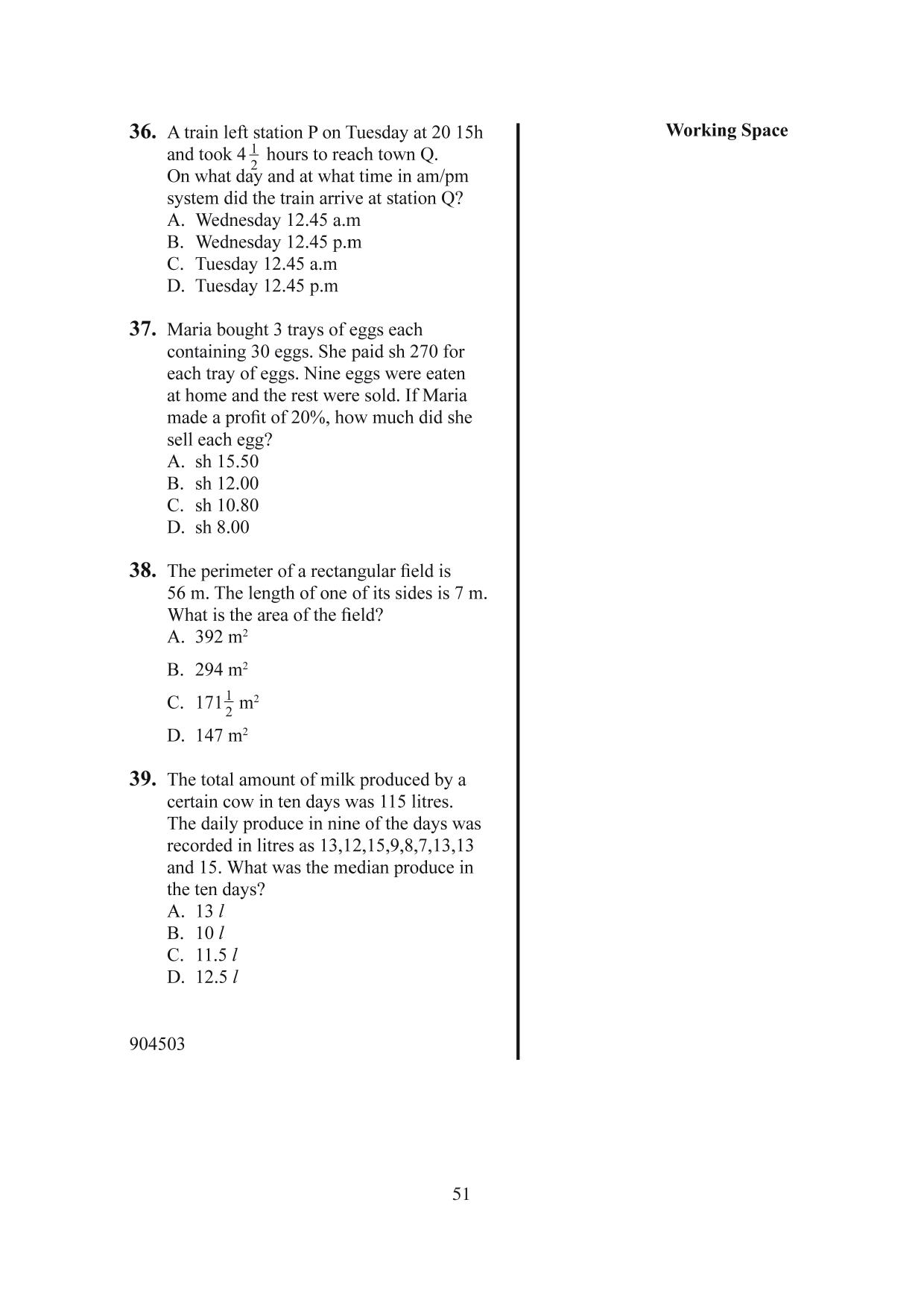 How to Use the Answer Sheet (2014) — page 12 of 16