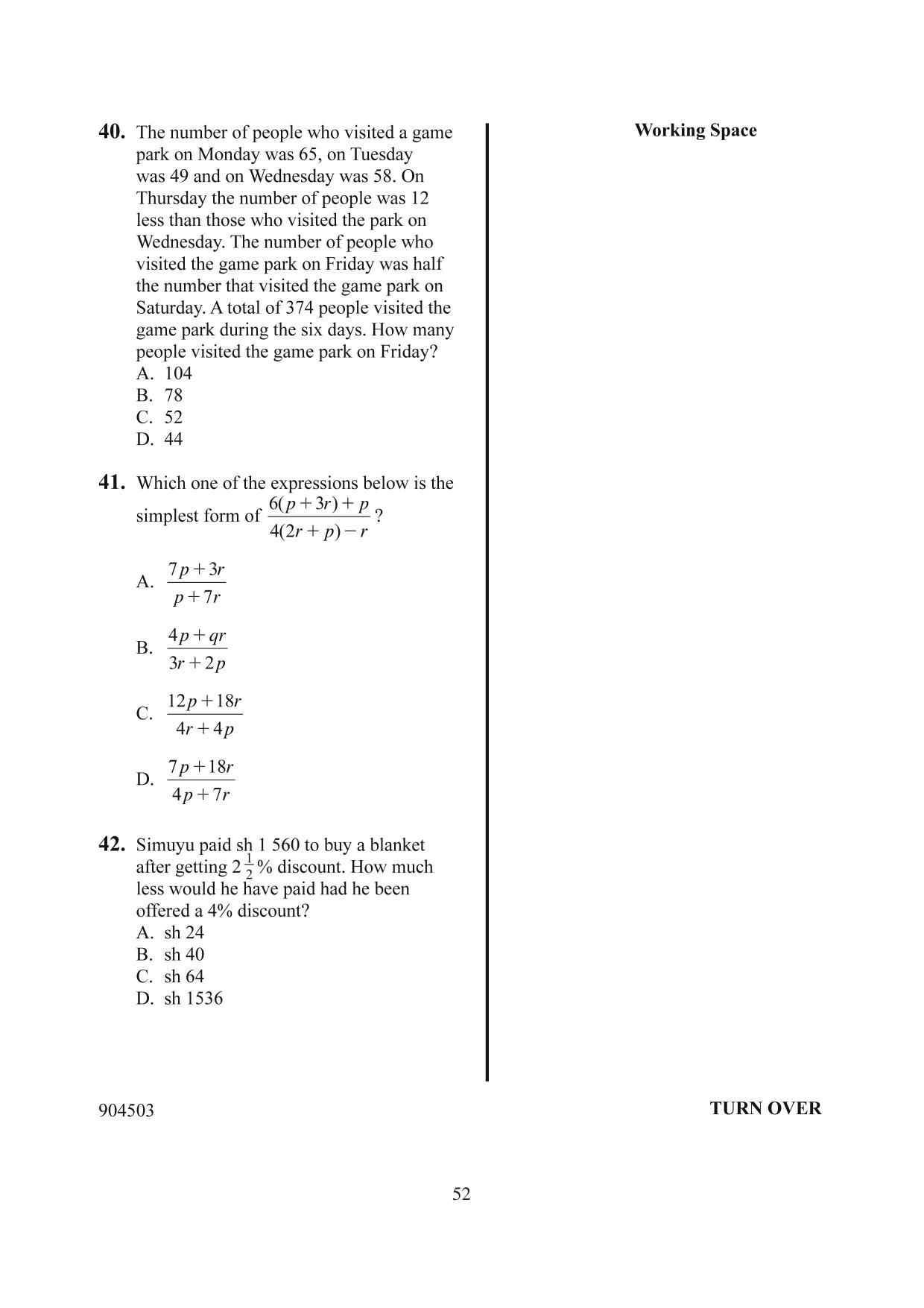 How to Use the Answer Sheet (2014) — page 13 of 16