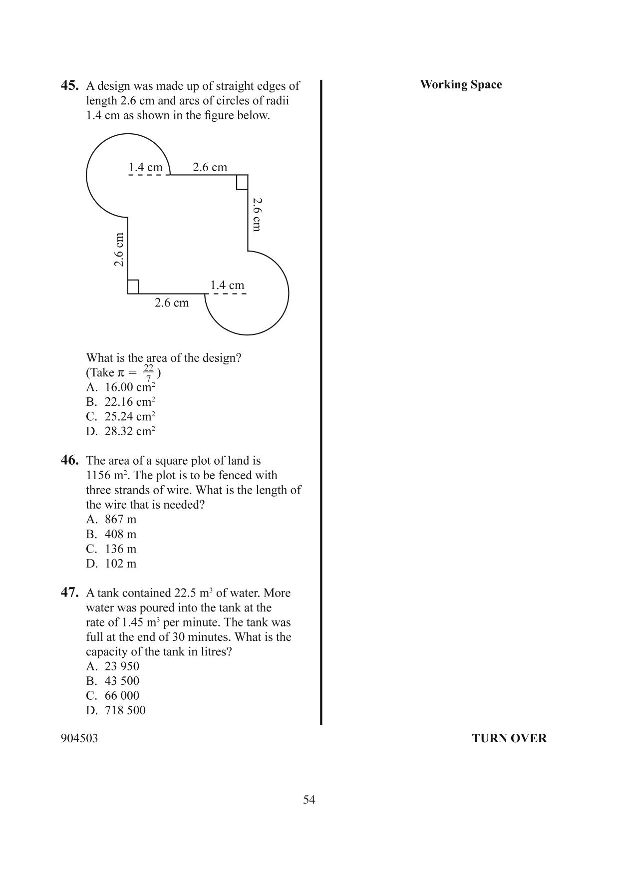 How to Use the Answer Sheet (2014) — page 15 of 16