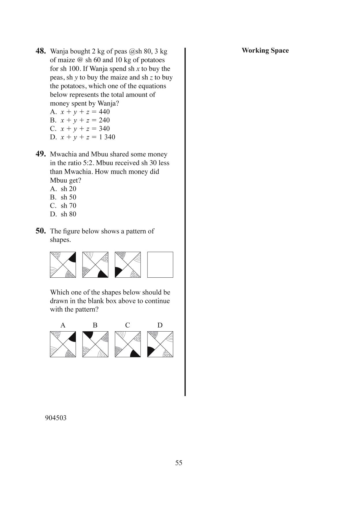How to Use the Answer Sheet (2014) — page 16 of 16