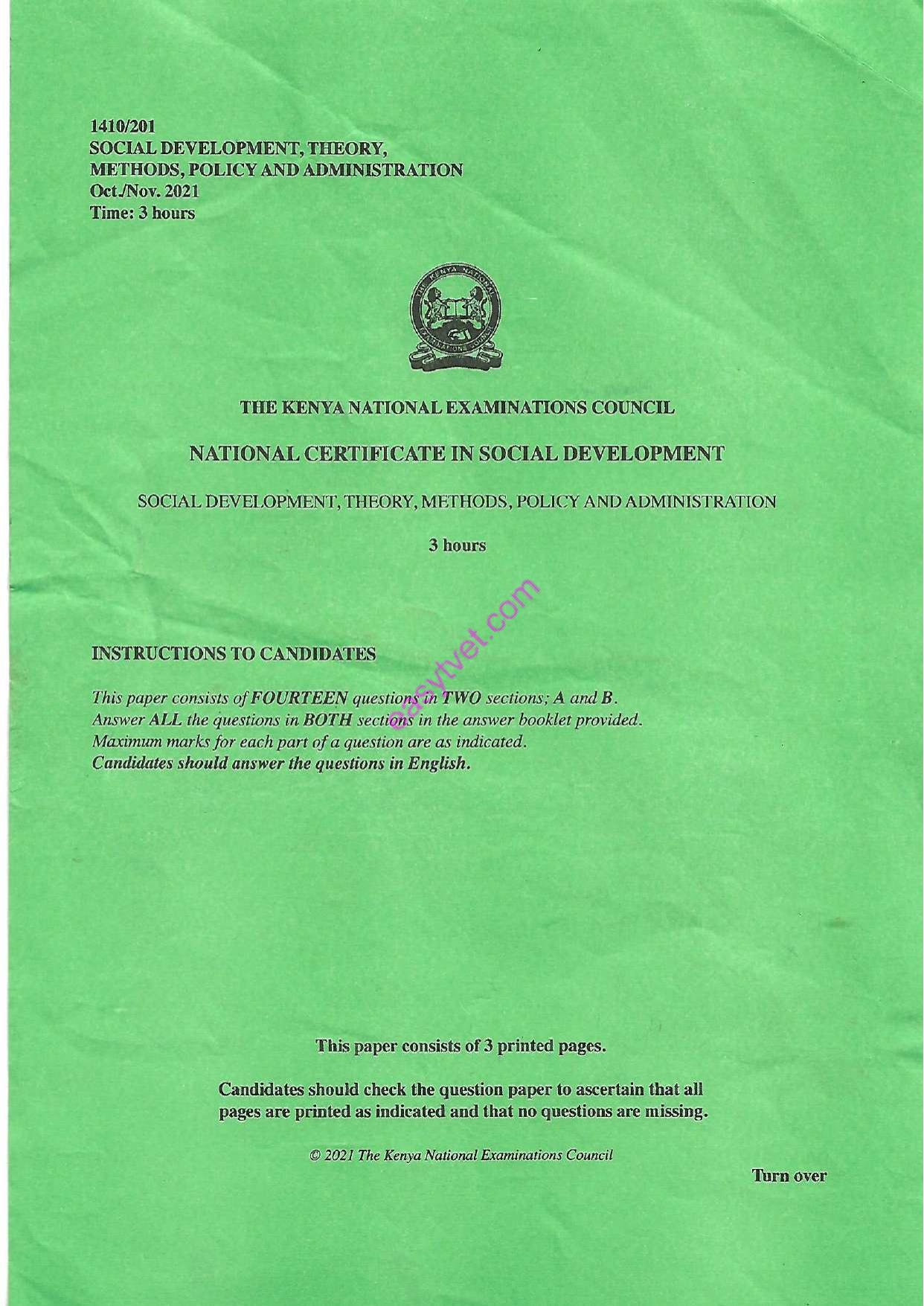 Social Development, Theory, Methods, Policy and Administration (2021) — page 1 of 3