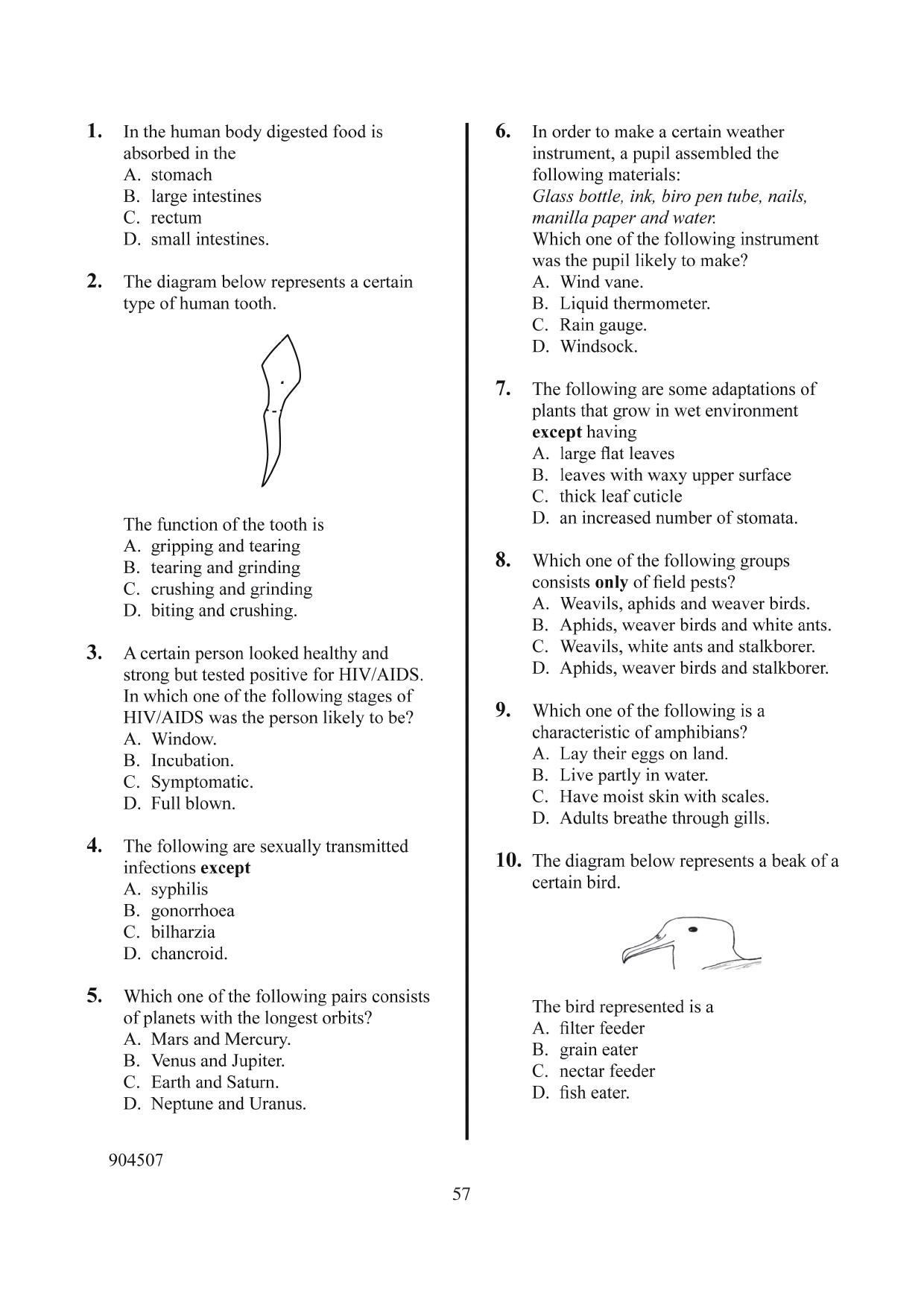 How to Use the Answer Sheet (2014) — page 2 of 7