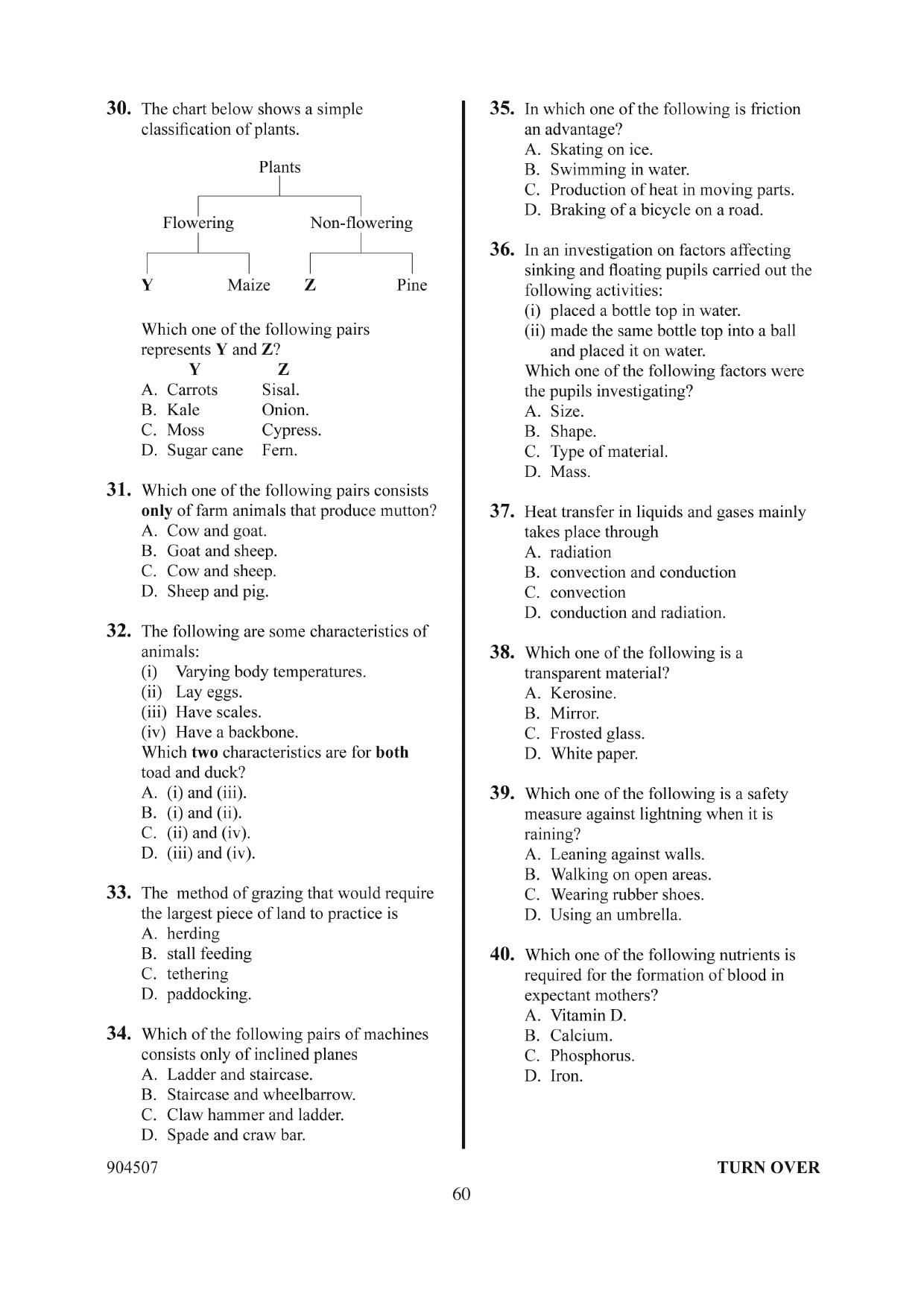 How to Use the Answer Sheet (2014) — page 5 of 7